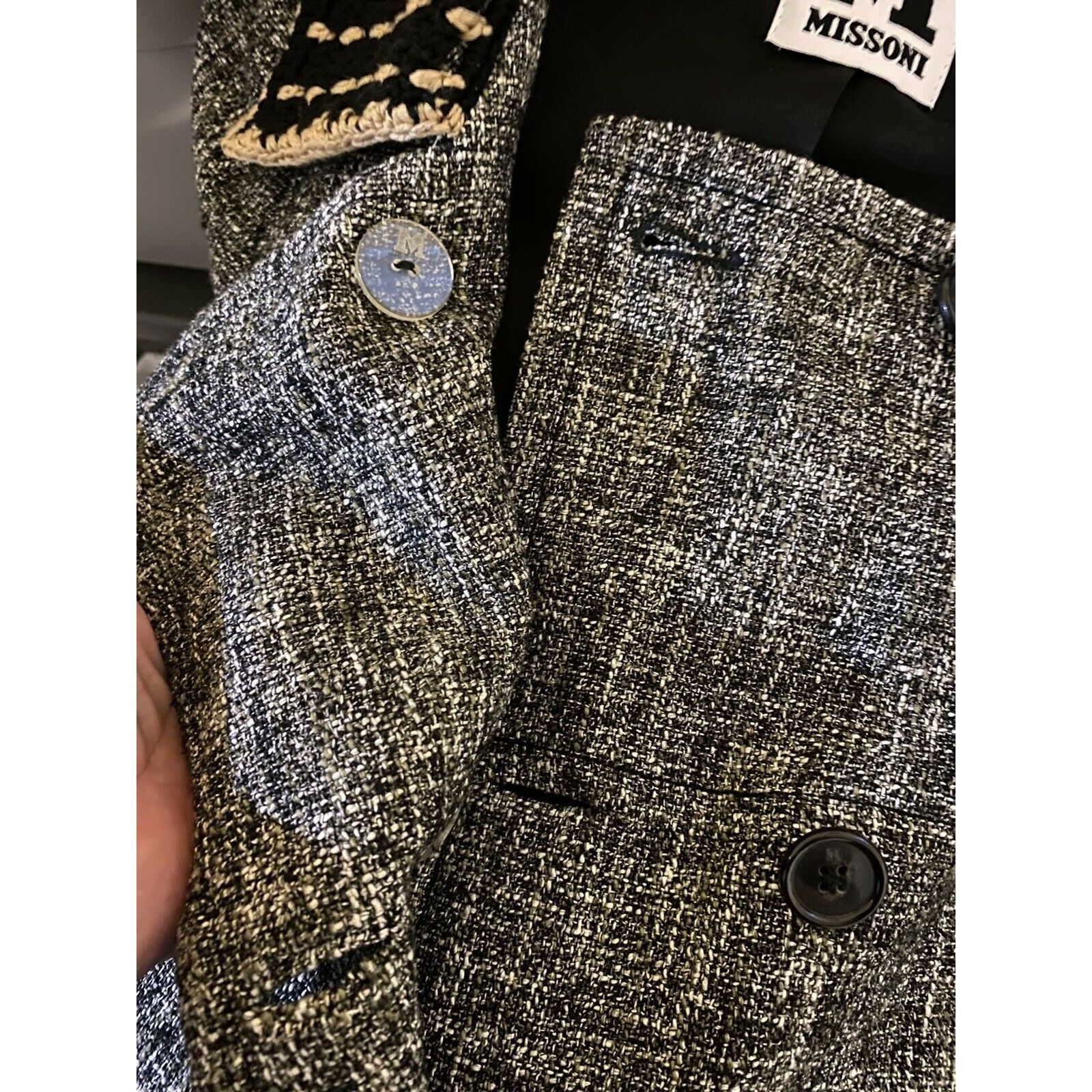 Missoni $1195 New M Missoni 42 6 Tweed Car Coat Crochet Trim Jacket Size M / US 6-8 / IT 42-44 - 10 Thumbnail