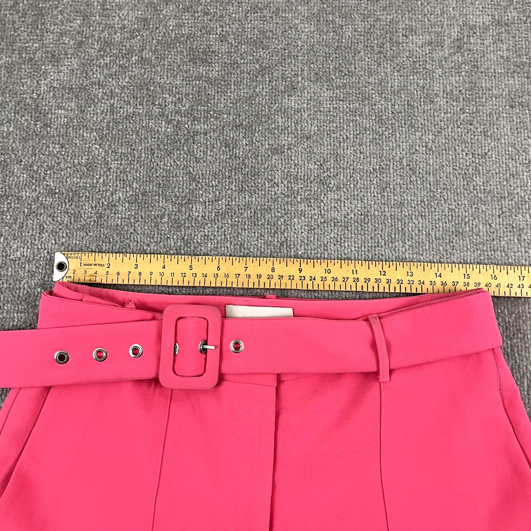 Vintage ADELYN RAE Pants Womens Medium Hot Pink Belted Wide Flare Trousers Preppy Casual Workwear Size 32" / US 10 / IT 46 - 5 Thumbnail
