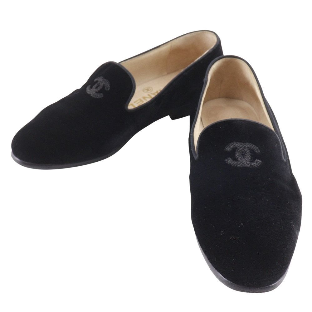Chanel Chanel Chanel Coco Mark Velvet Loafers Textile Shoes DUTY FREE for USA Size ONE SIZE - 1 Thumbnail