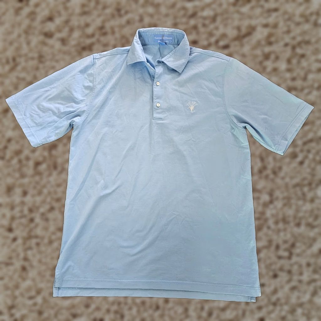 Vintage Fairway & Greene Polo Shirt Womens Medium Blue Short Sleeve Stretch Casual Golf Mens Size M / US 6-8 / IT 42-44 - 1 Thumbnail