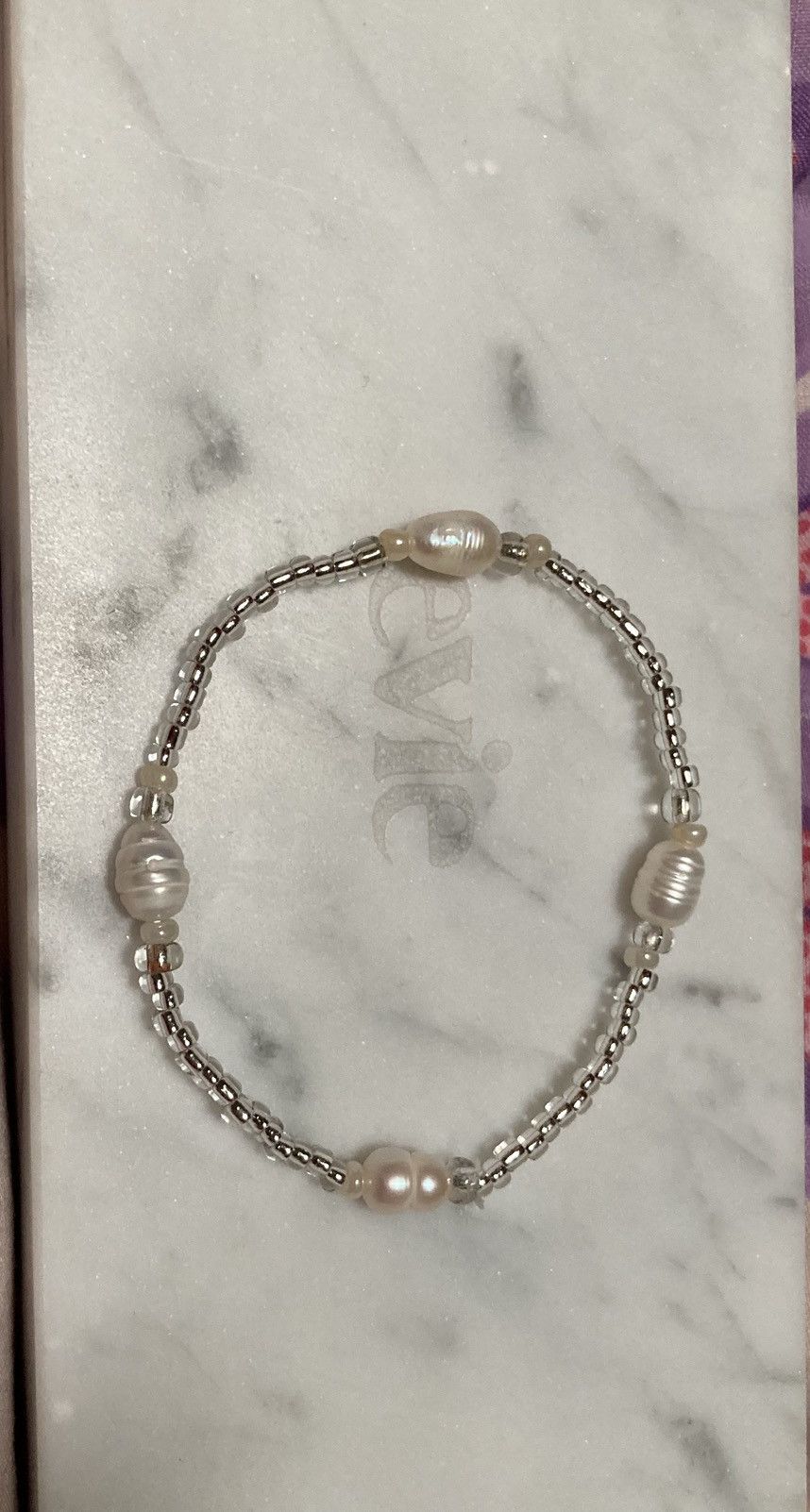 Other Fresh water pearl and silver coloured bracelet Size ONE SIZE - 1 Preview