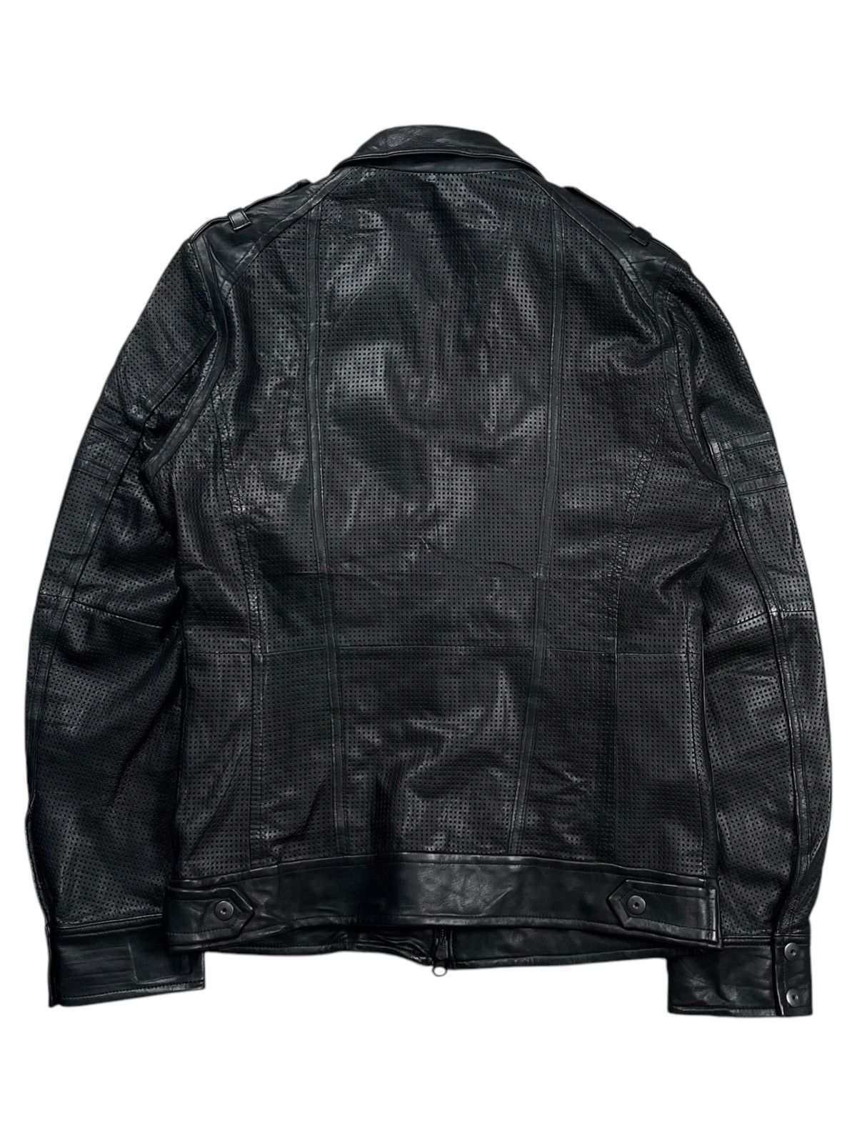 5351 POUR LES HOMMES Old 5351 Pourless Homme - Cyber Rider Leather Jacket Size US M / EU 48-50 / 2 - 4 Thumbnail
