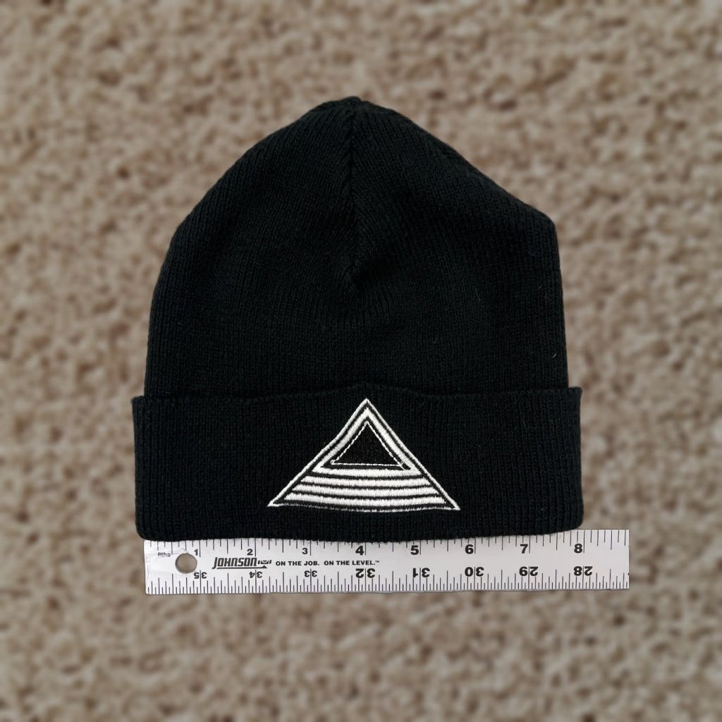 Vintage Pyramid Beanie Toque Adult One Size Black Knit Acrylic Made Italy Size ONE SIZE - 1 Thumbnail
