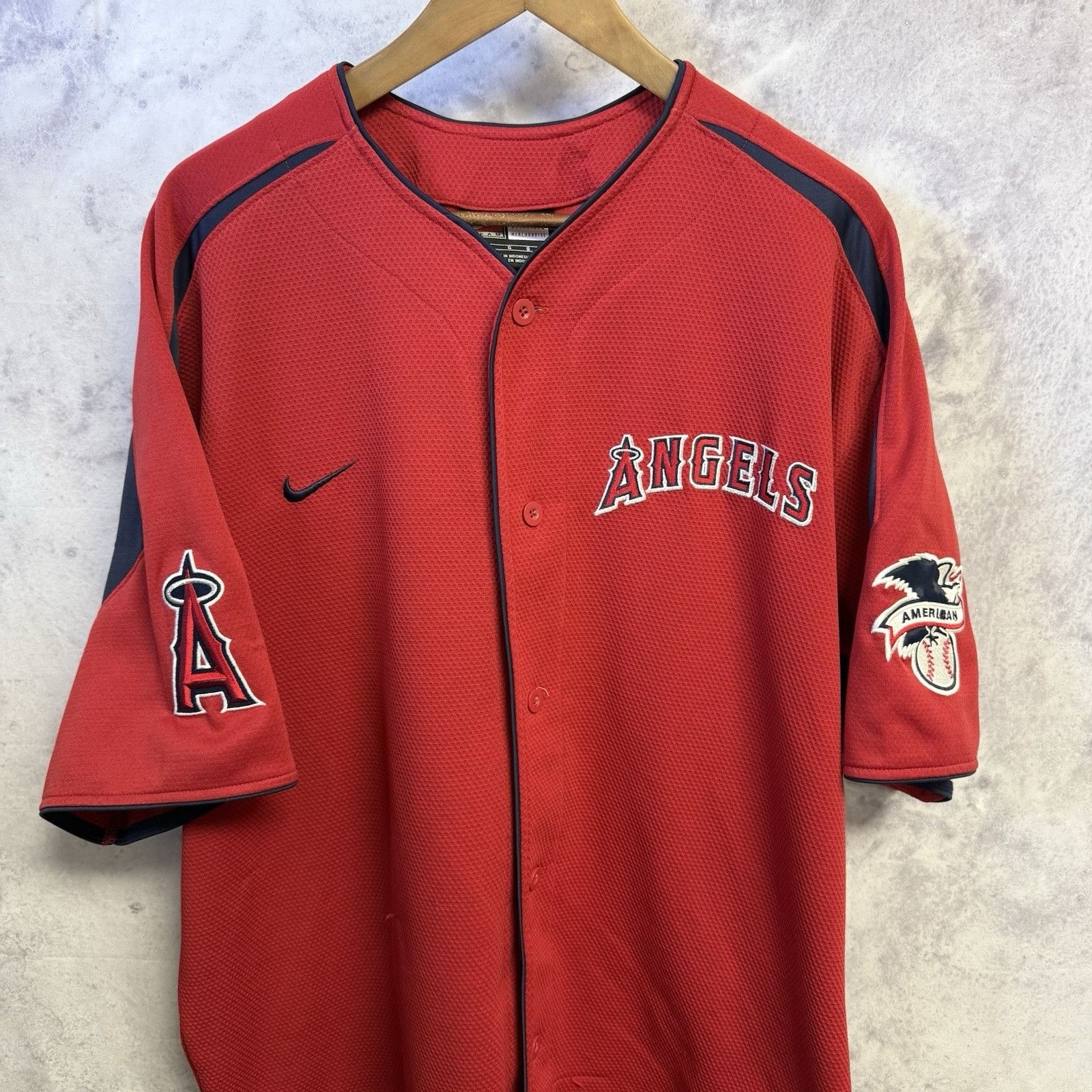 Nike Vintage Nike Anaheim Angels Baseball Jersey Mens Large Red Size US L / EU 52-54 / 3 - 1 Thumbnail