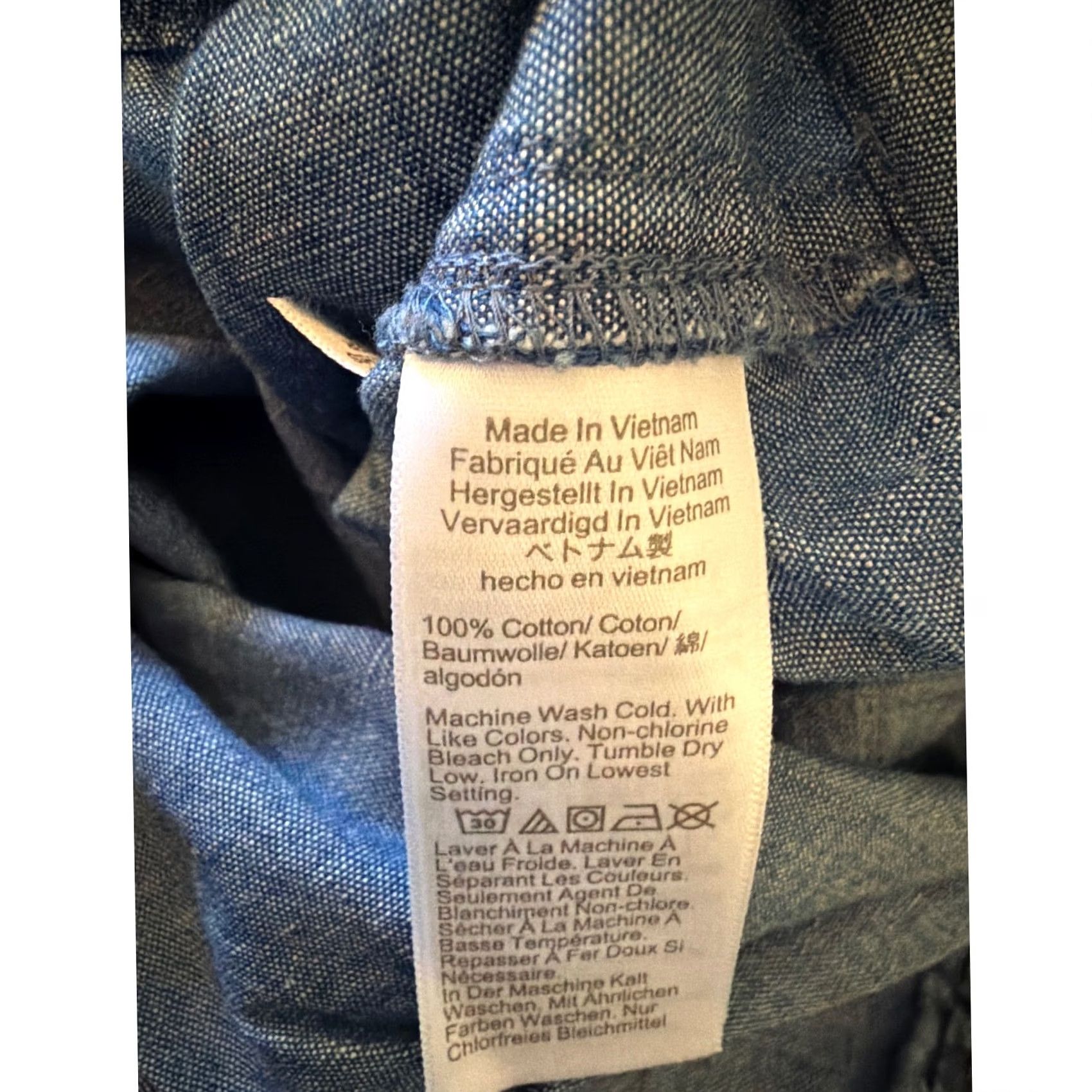 J.Crew J. Crew Womens Plus 2X Chambray Pull-On Shorts Blue Cotton Drawstring NWT Size 40" / US 18 - 3 Thumbnail