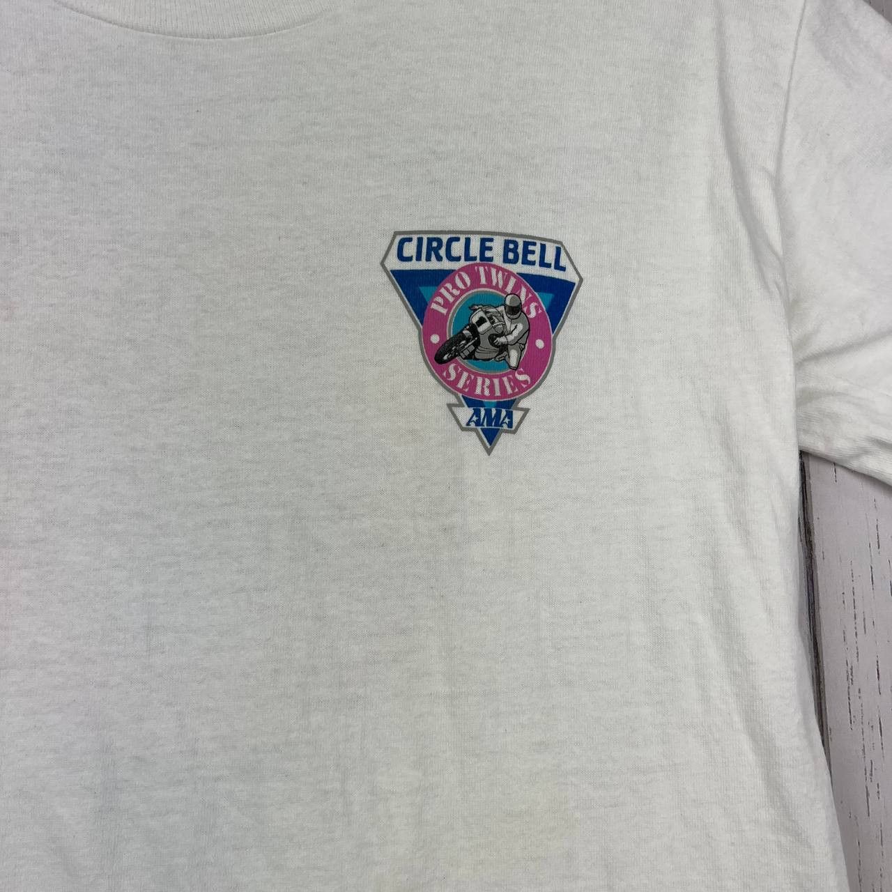 Vintage Circle Bell Pro Twins Series Large RP T-Shirt Men White Size US L / EU 52-54 / 3 - 4 Thumbnail