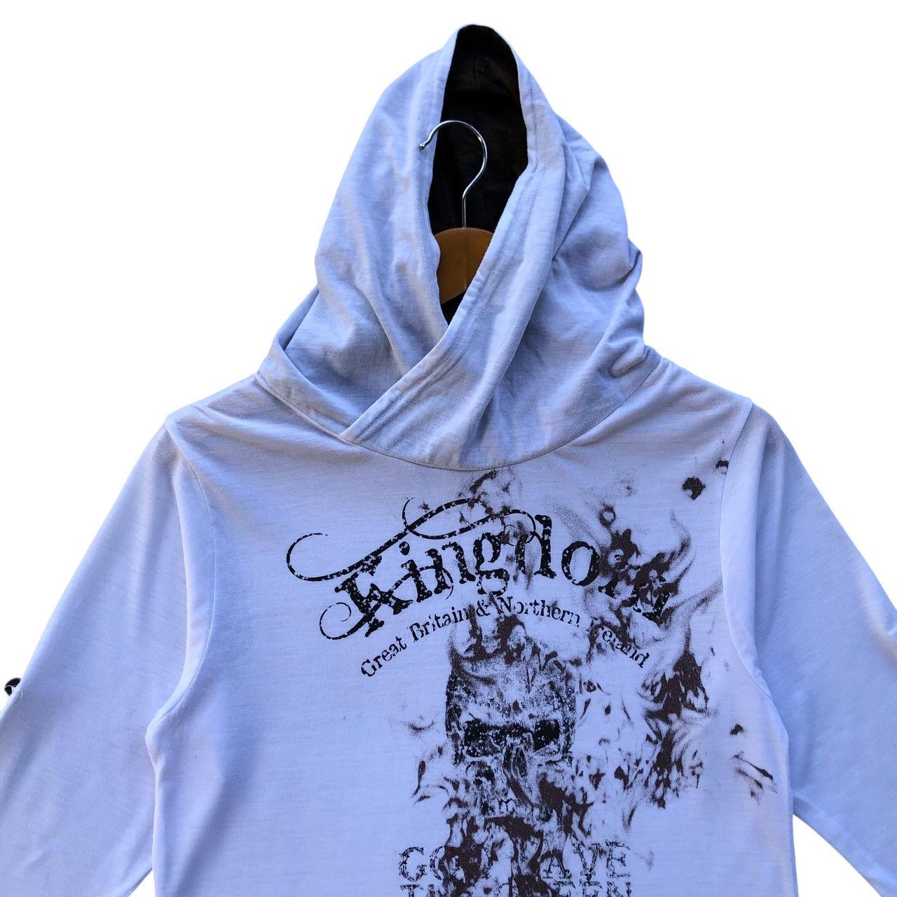 Tornado Mart 2000s japanese ALPHA MAGIC skull poem hooded tshirt Size US M / EU 48-50 / 2 - 2 Thumbnail
