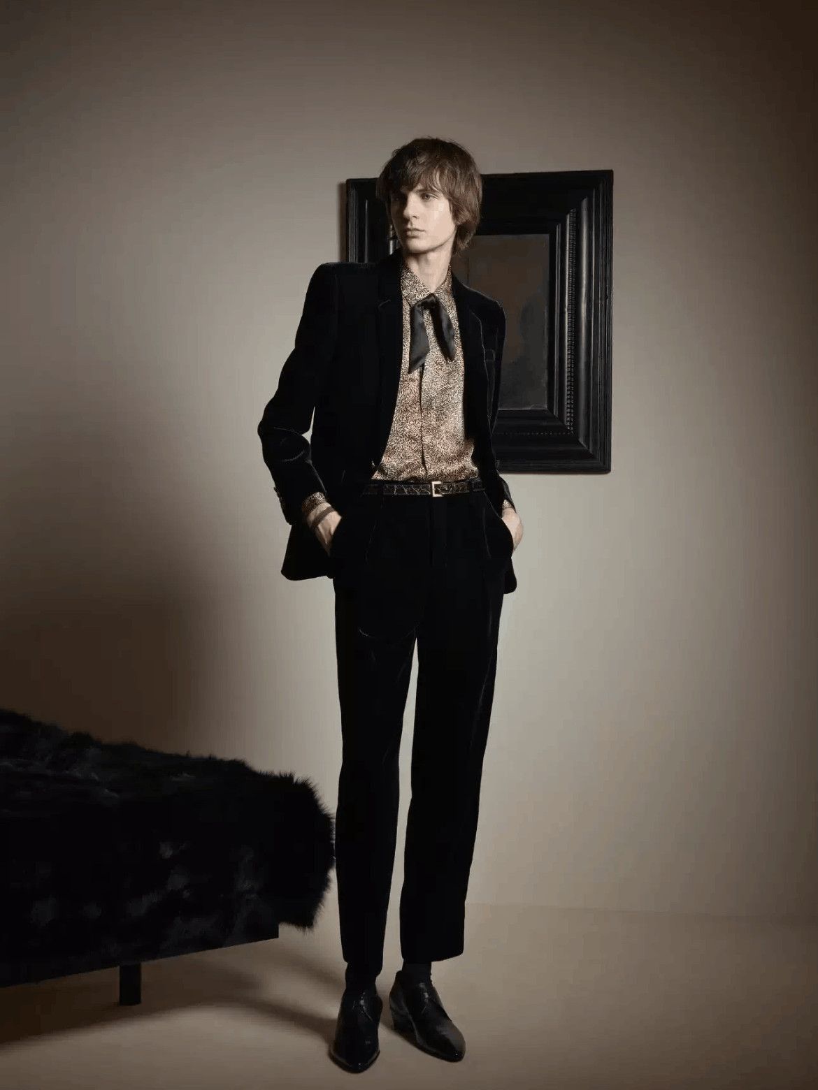 Saint Laurent Paris Sz 37 Saint Laurent Paris 20AW Runway Leopard Silk Shirt-25 Size US S / EU 44-46 / 1 - 9 Thumbnail