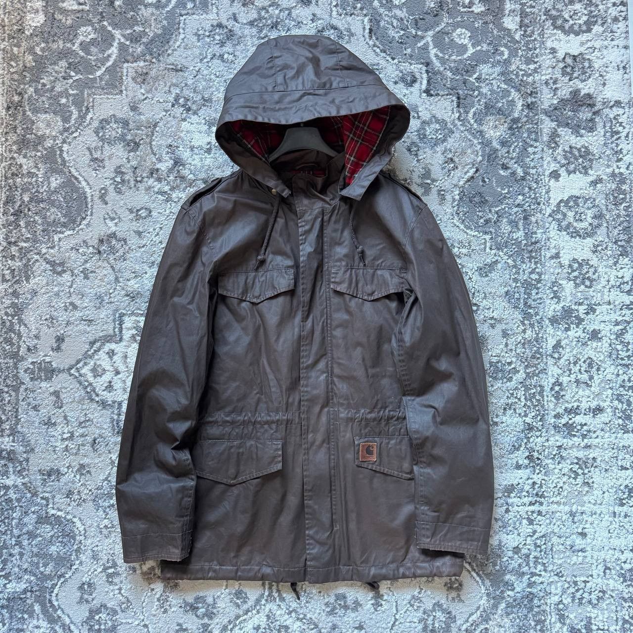 Carhartt Carhartt Waxed Brown Canadian Outdoor Tartan Parka Jacket Size US M / EU 48-50 / 2 - 1 Thumbnail