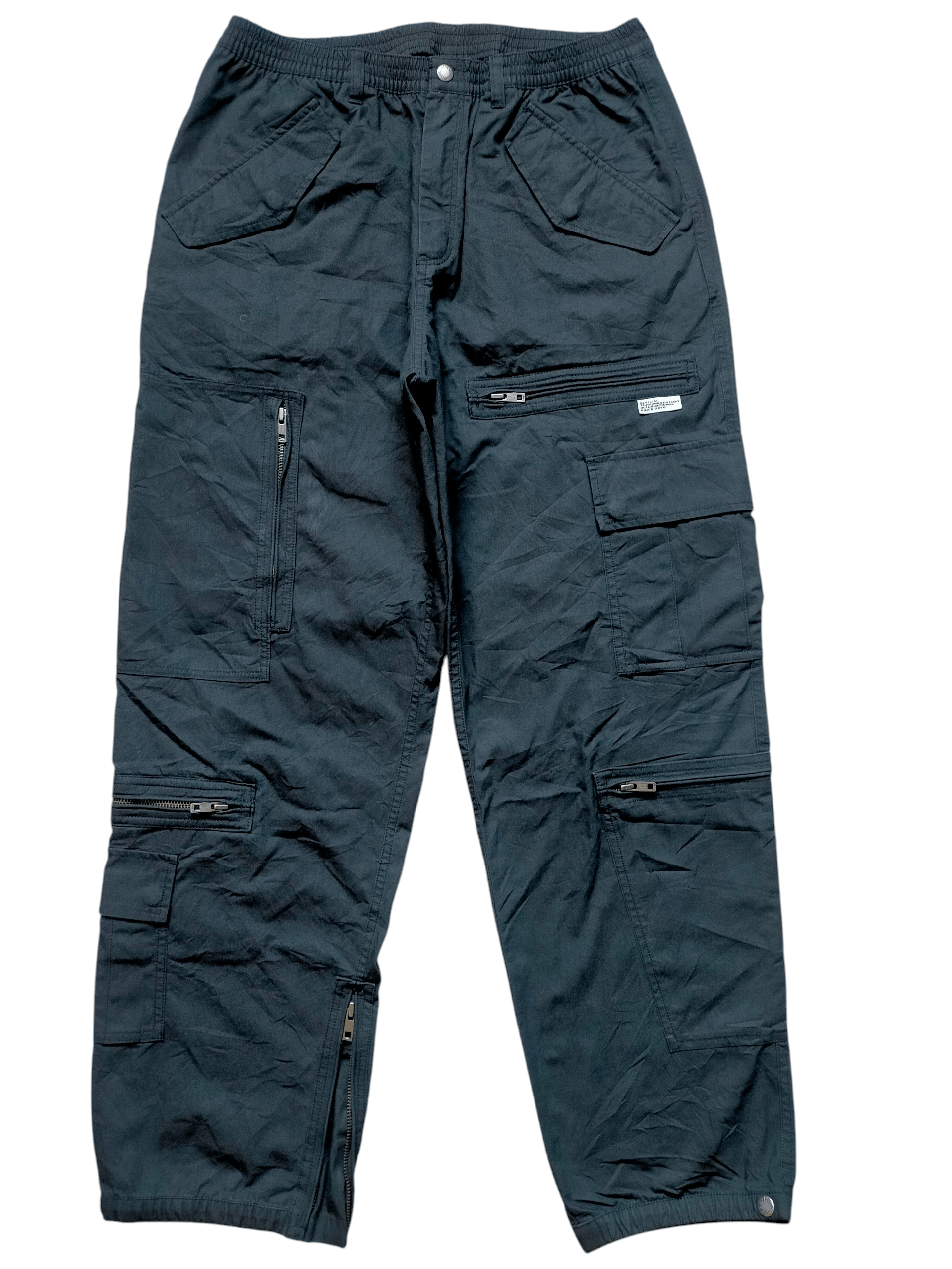 thisisneverthat Thisisneverthat Multipocket cargo Zipped black Pants Size US 32 / EU 48 - 1 Thumbnail