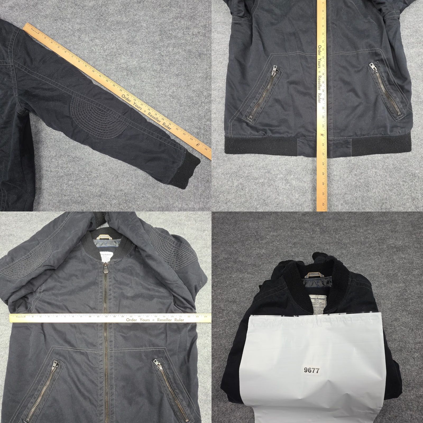 Tommy Bahama Tommy Bahama Bomber Jacket Men M Black Island Crafted Cotton Blend Zip Size US M / EU 48-50 / 2 - 10 Thumbnail