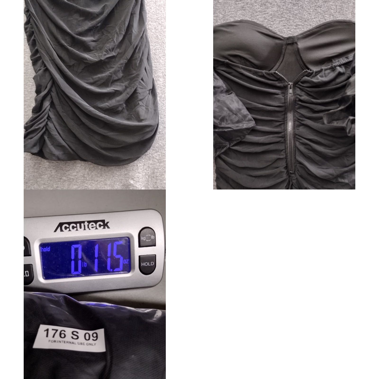 Vintage Womens Bodycon Dress Off Shoulder Puff Sleeve Midi XL Black Party Cocktail Dress Size XL / US 12-14 / IT 48-50 - 8 Thumbnail