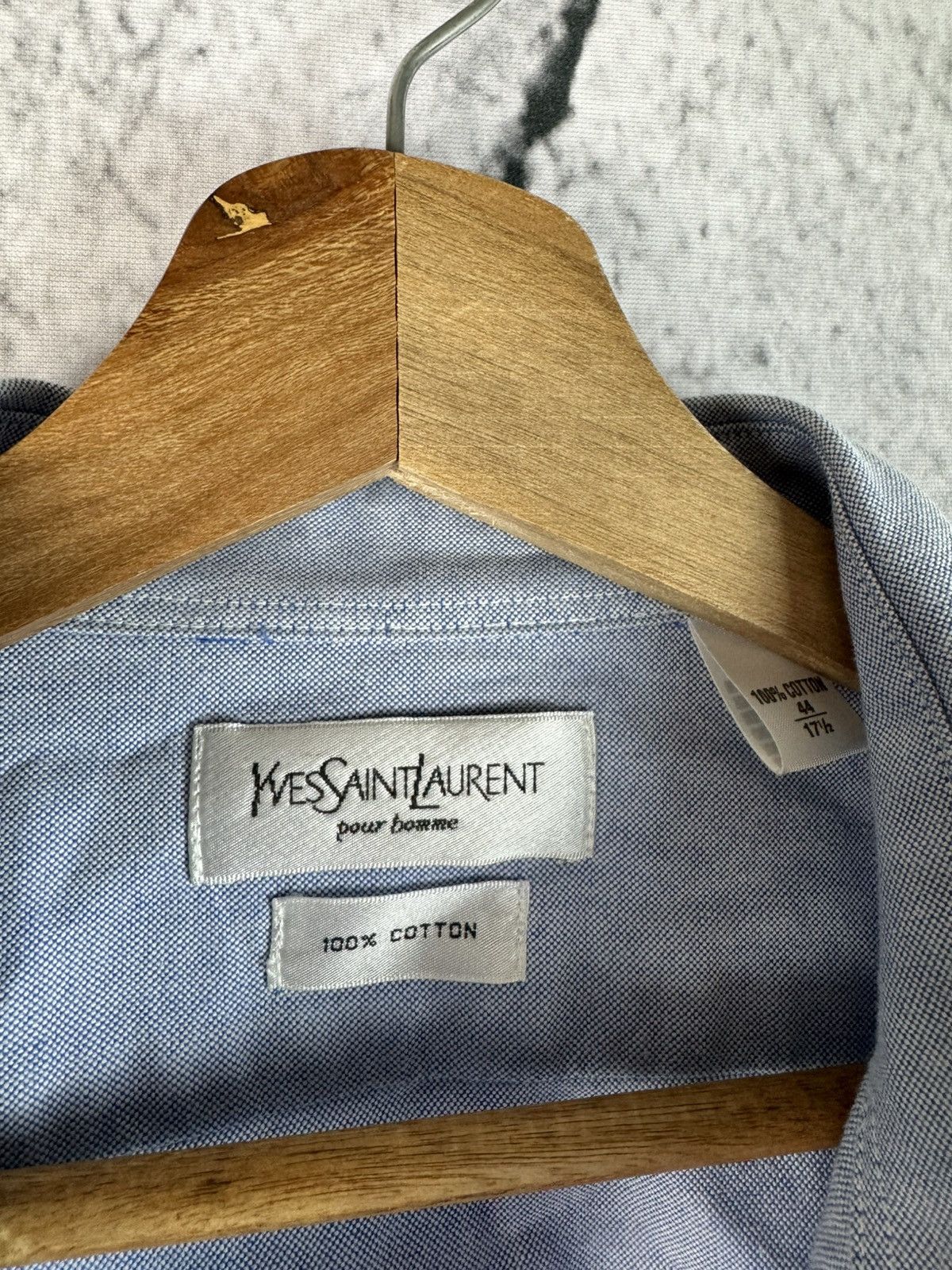 Vintage Vintage YSL Yves Saint Laurent Heavy Shirt Y2K Size US XL / EU 56 / 4 - 3 Thumbnail