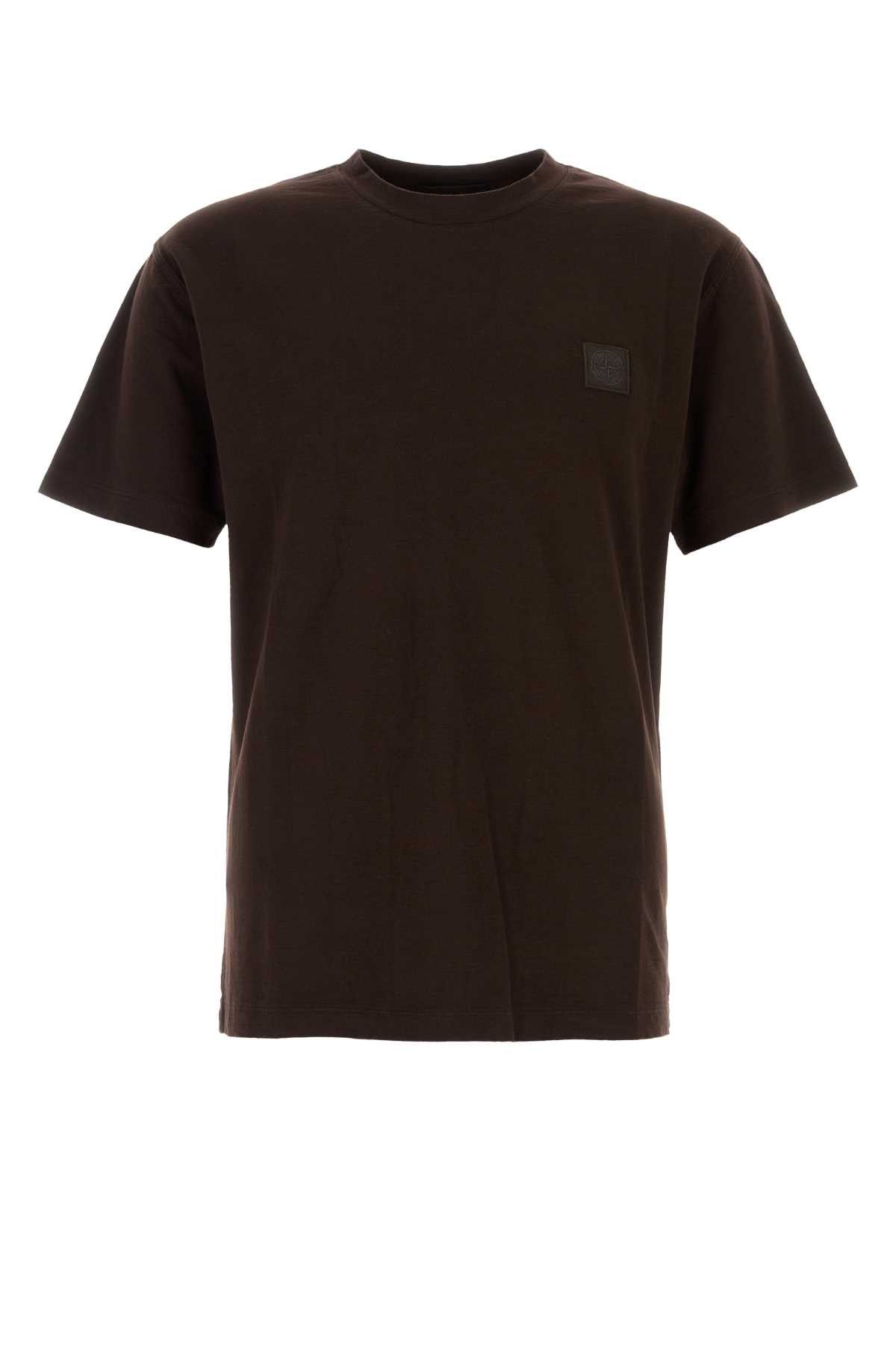 Stone Island Brown Cotton T-Shirt Size US S / EU 44-46 / 1 - 1 Thumbnail