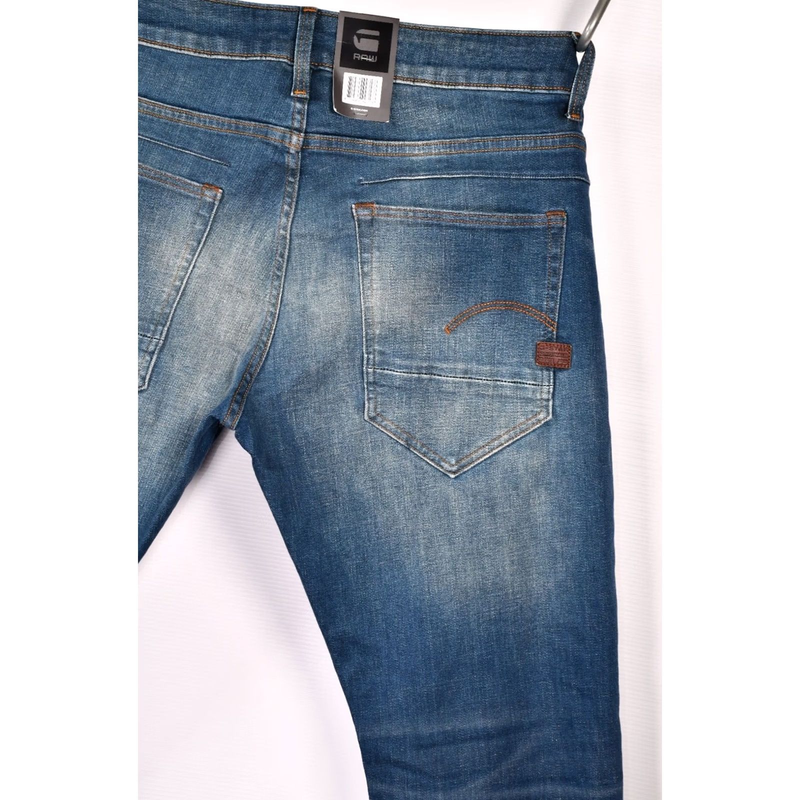 G-Star G-Star D-STAQ 5-PKT SLIM BELN STRETCH DENIM Jeans Mens W33/L32 Blue 98%Cotton 2%Elastane Tight Skinny Regular Inseam 31.5in Size W33 L32 Medium Wash Size US 33 - 7 Thumbnail