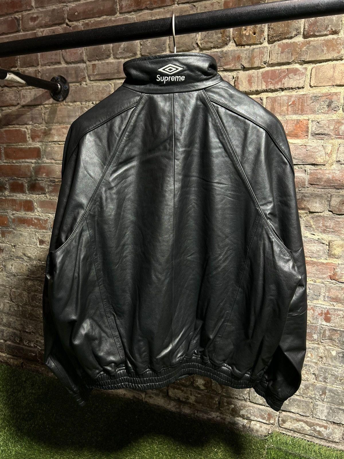Supreme Supreme Umbro Black Leather Jacket Size US L / EU 52-54 / 3 - 2 Thumbnail
