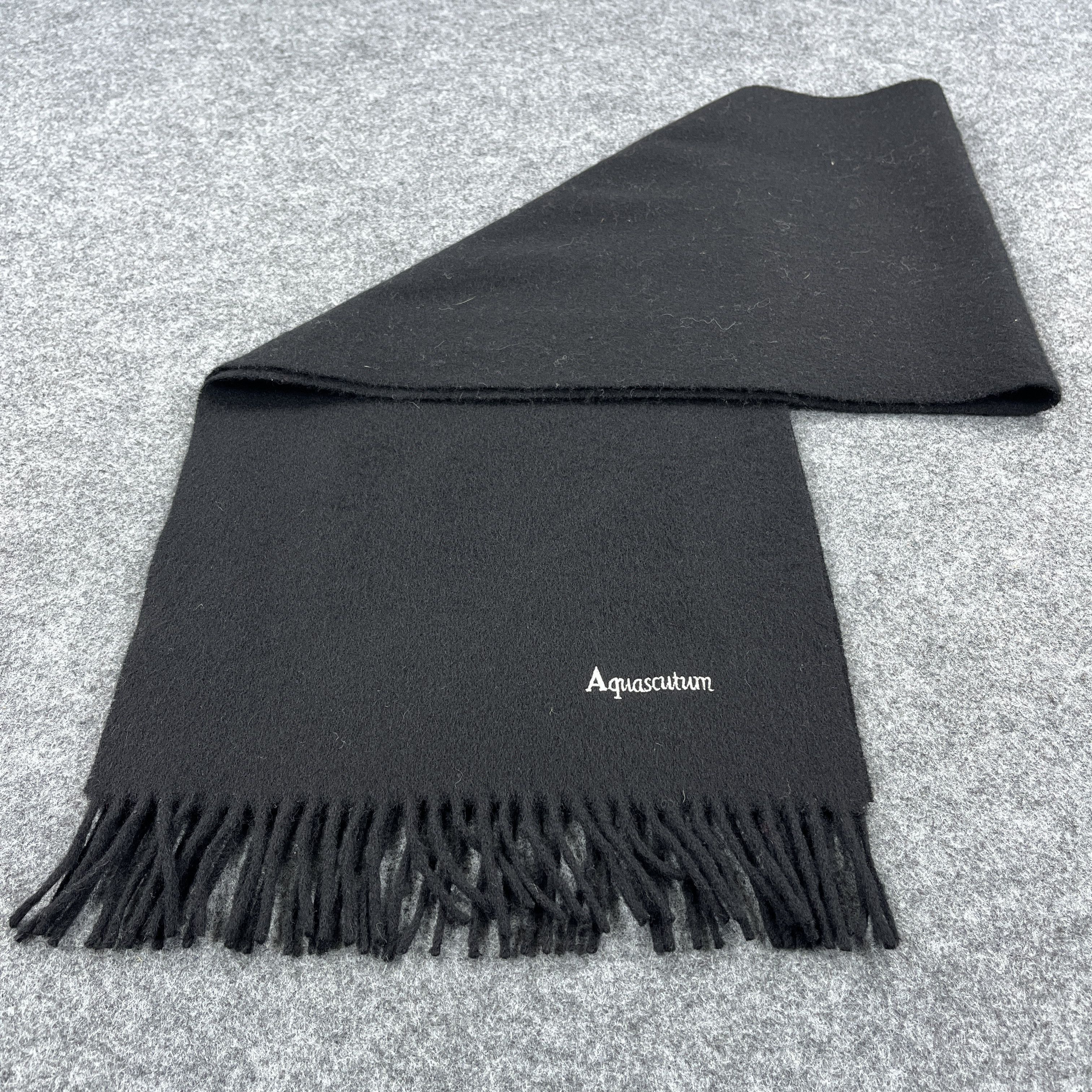 Aquascutum × Vintage Aquascutum Plain Scarf / Muffler / Neckwear T1192 Size ONE SIZE - 3 Thumbnail