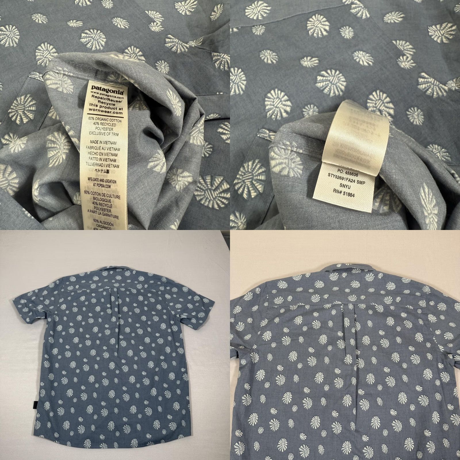 Patagonia Patagonia Shirt Mens Medium Blue Go To Button Up Organic Cotton Stretch Hike Size US M / EU 48-50 / 2 - 8 Thumbnail