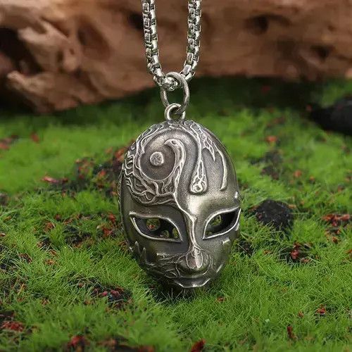 Other Mysterious Mask Pendant Necklace Chain Size ONE SIZE - 2 Thumbnail