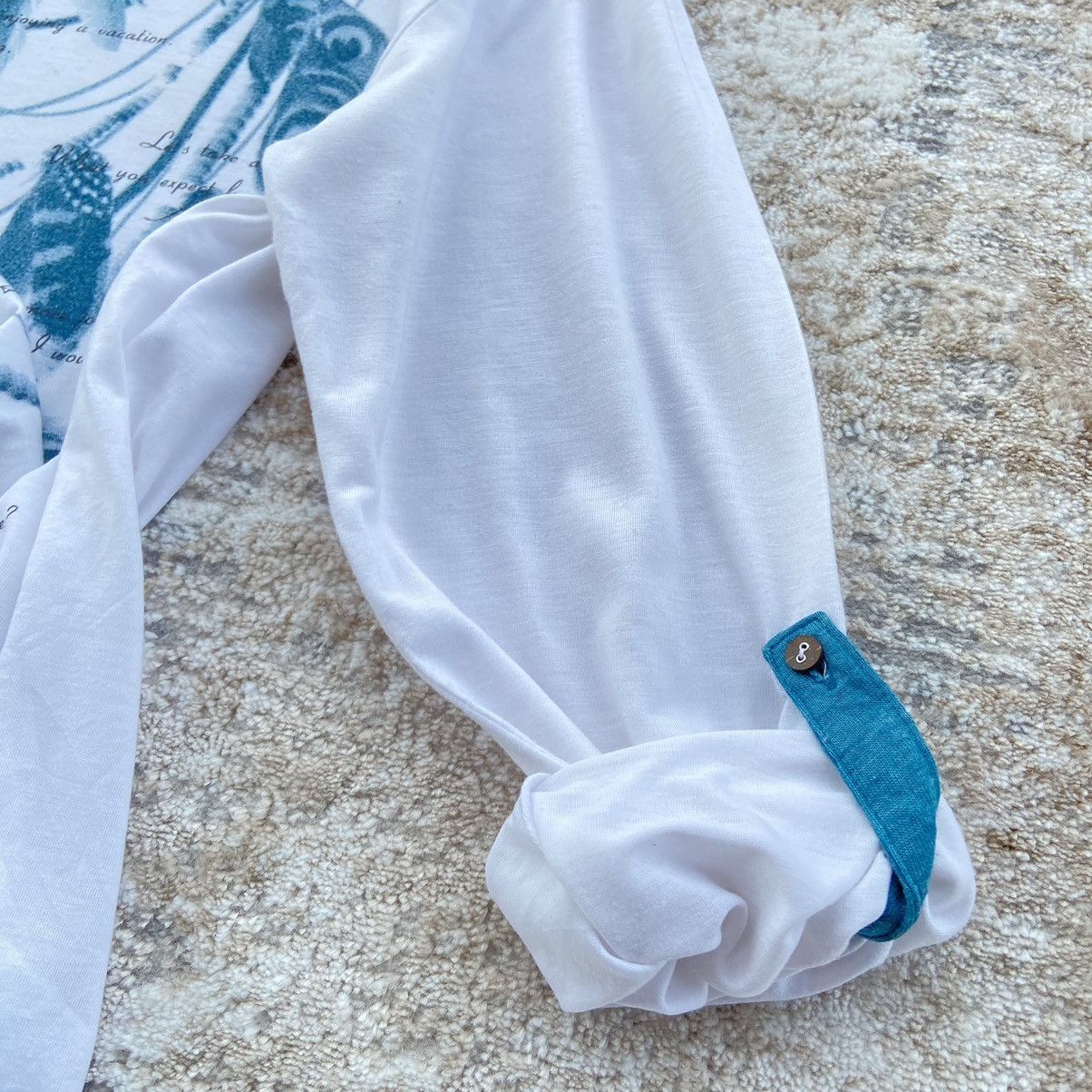Japanese Brand × Le Grande Bleu (L.G.B.) Japanese Dialetti Feather Necklace Poem Longsleeve Size US L / EU 52-54 / 3 - 4 Thumbnail