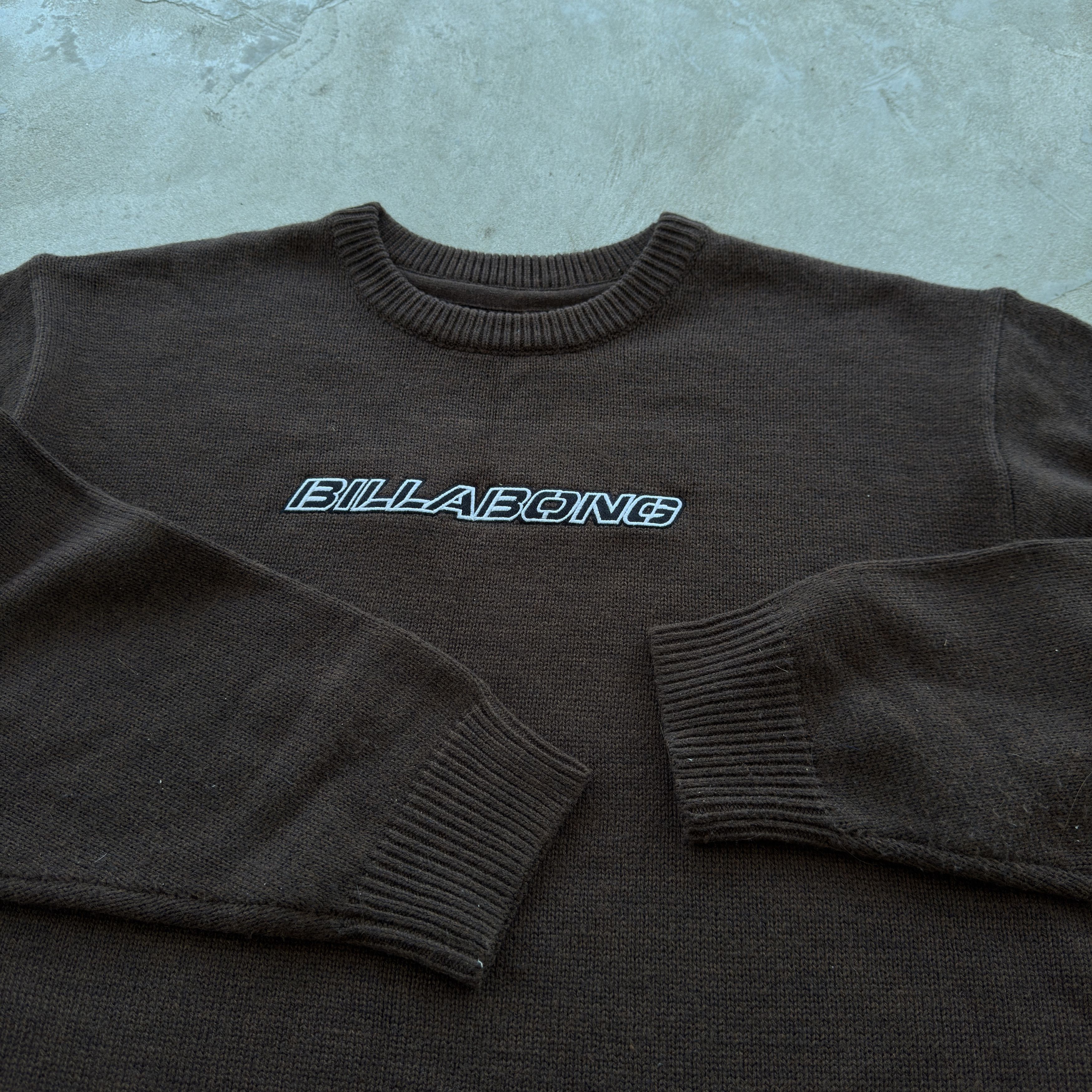 Billabong Billabong Vintage Brown Knit Sweater Spell Out Logo Size XL Size US XL / EU 56 / 4 - 4 Thumbnail
