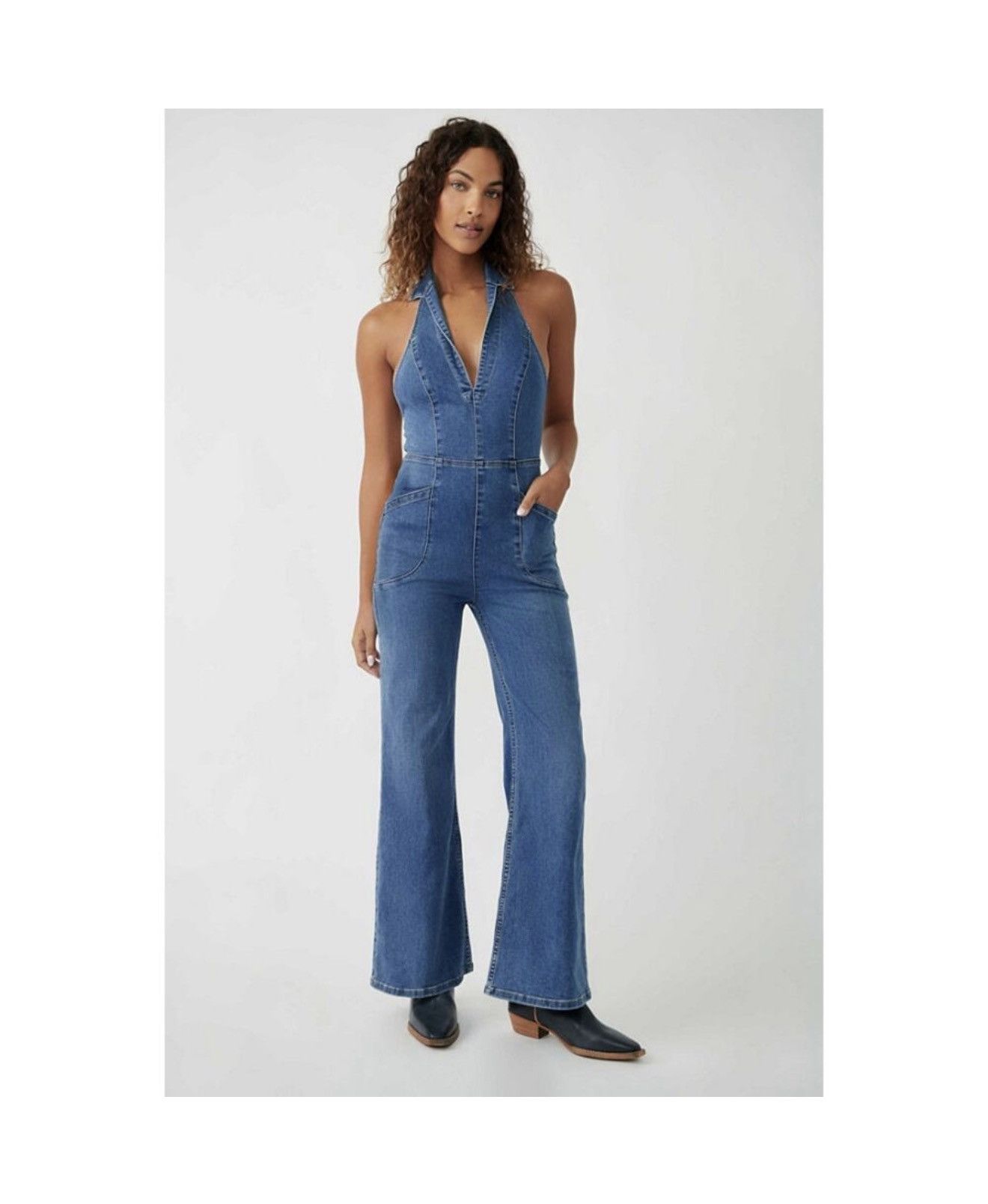 Free People Free People Denim Jumpsuit Size 30" / US 8 / IT 44 - 5 Thumbnail