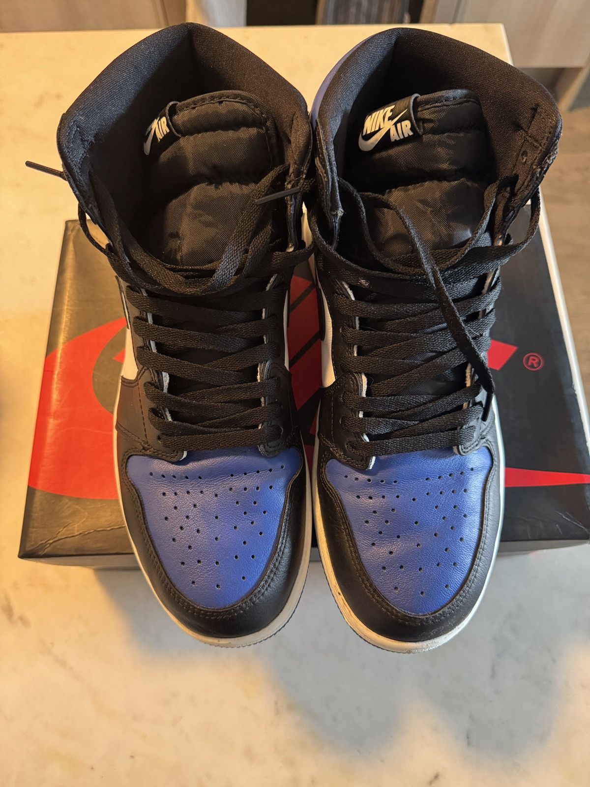 Jordan Brand Jordan 1 Retro High Royal Toe Size US 12 / EU 45 - 1 Thumbnail