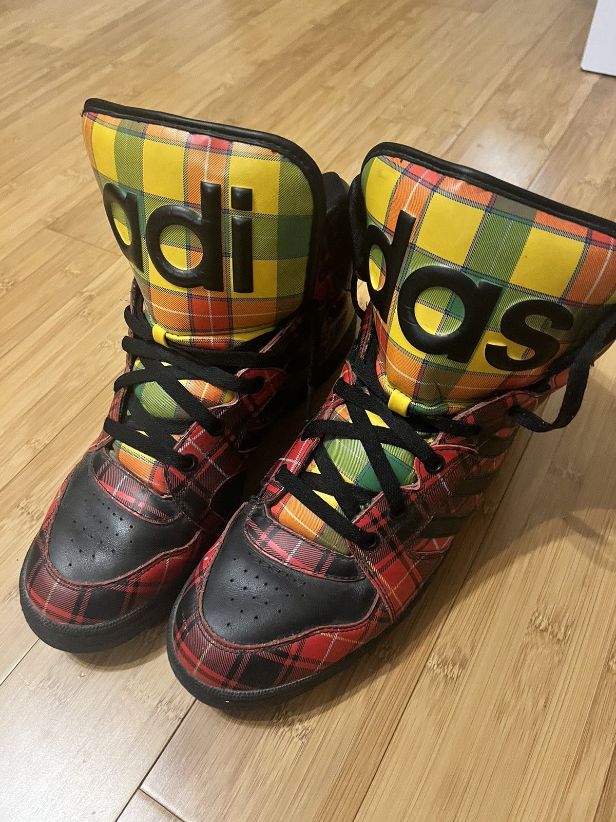 Adidas Adidas Jeremy Scott plaid Size US 11 / EU 44 - 2 Thumbnail