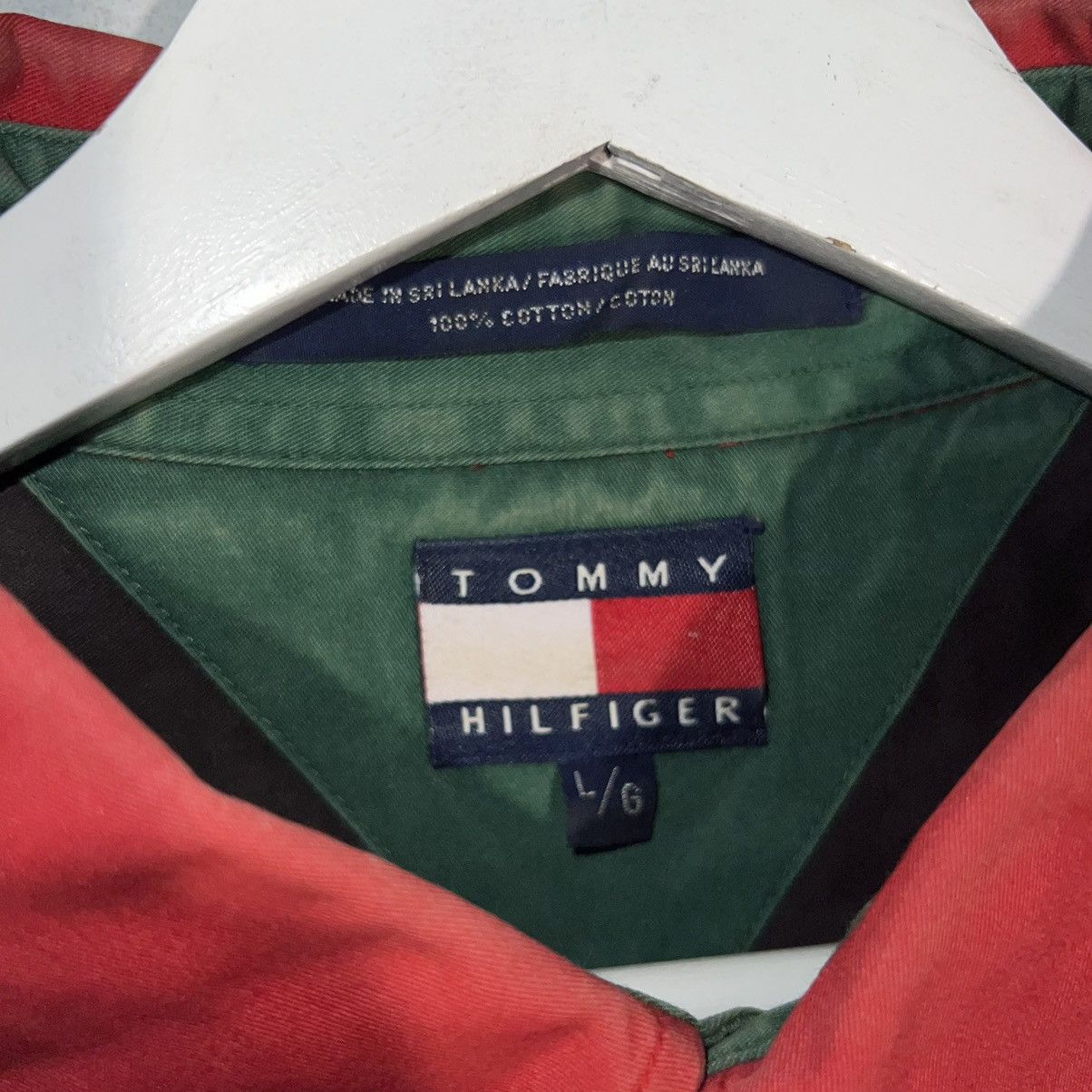 Designer × Tommy Hilfiger × Vintage Vintage Tommy Hilfiger Patchwork Shirt Longsleeve Ski Large Size US L / EU 52-54 / 3 - 5 Thumbnail