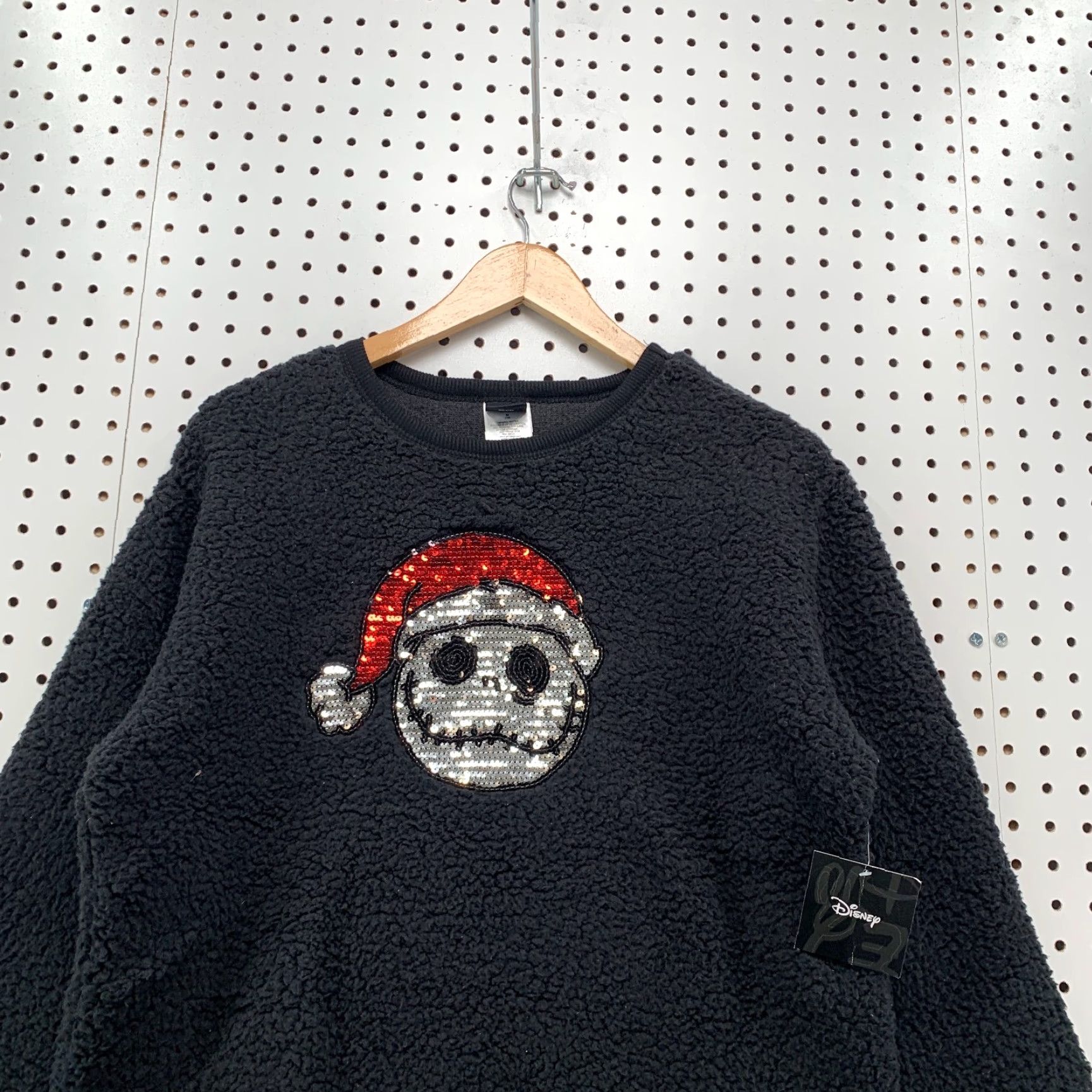 VINTAGE New Disney Nightmare Before Christmas Fleece Sherpa Sweater Womens Medium 21x22 main image 4