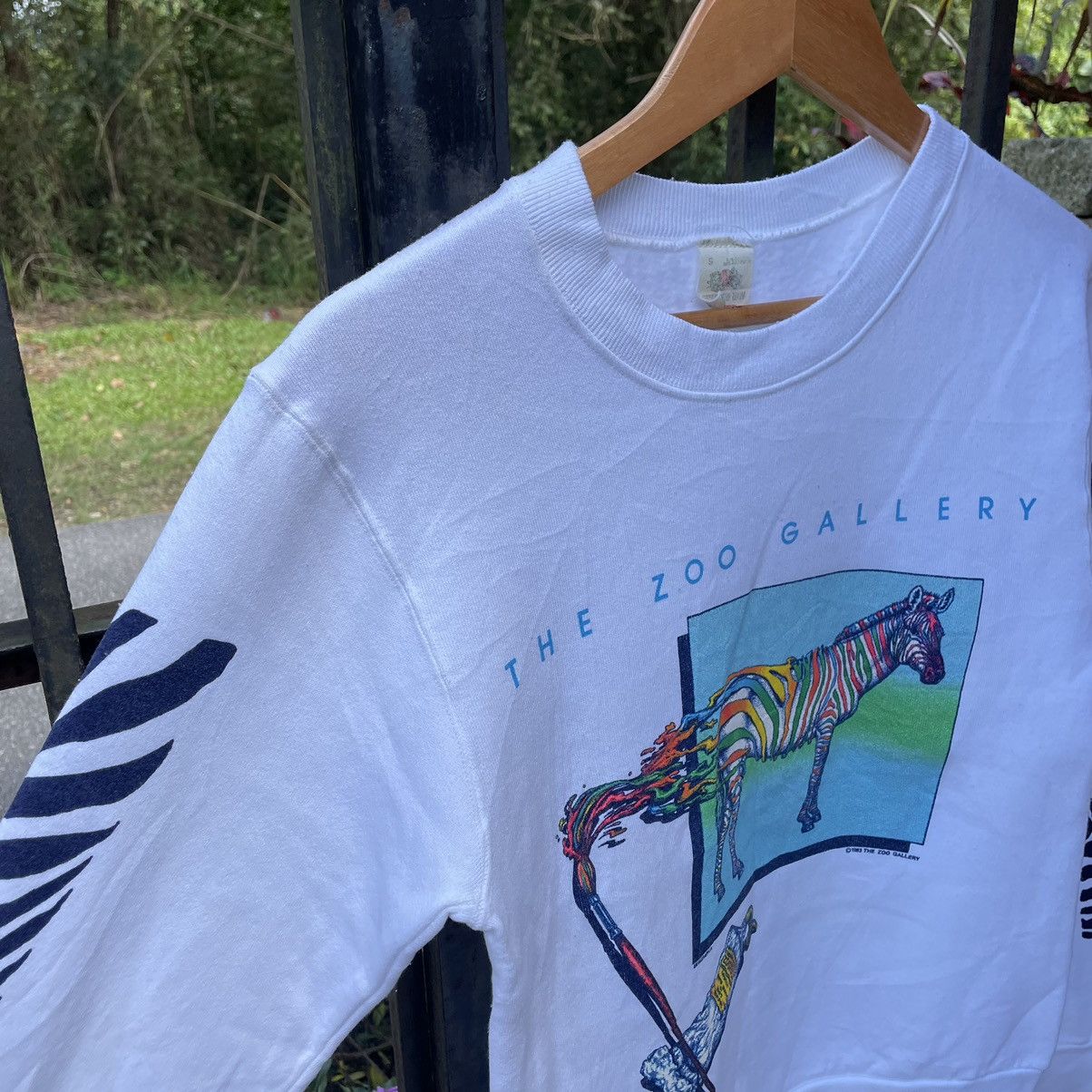 Fruit Of The Loom × Habitat × Vintage 🔥Vintage 1983 The Zoo Gallery Zebra Habitat Sweatshirts Size US XS / EU 42 / 0 - 8 Thumbnail