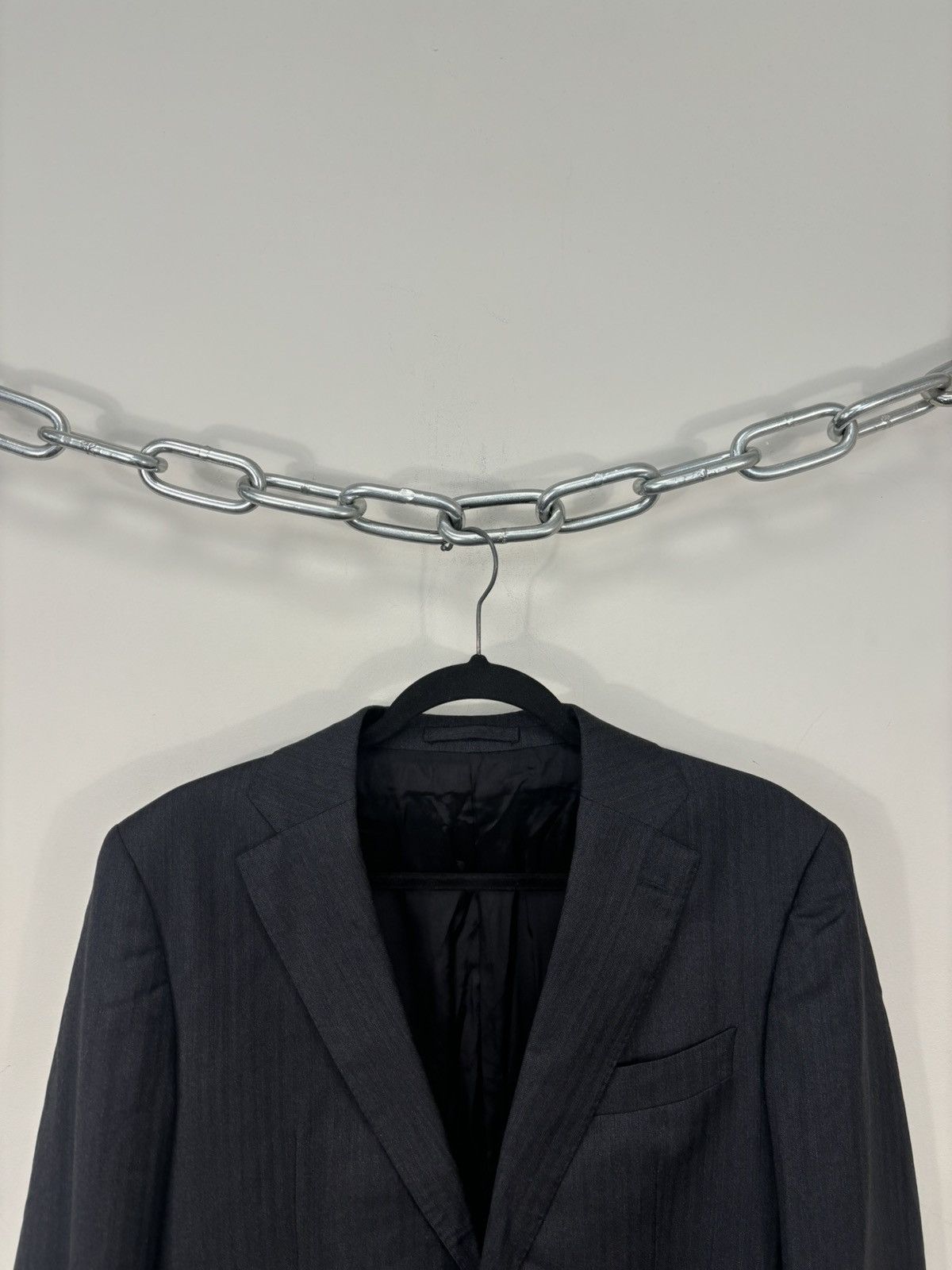 Luigi Bianchi Luigi Bianchi Sartoria Men’s Herringbone Wool Blazer Jacket Size 38R - 7 Thumbnail