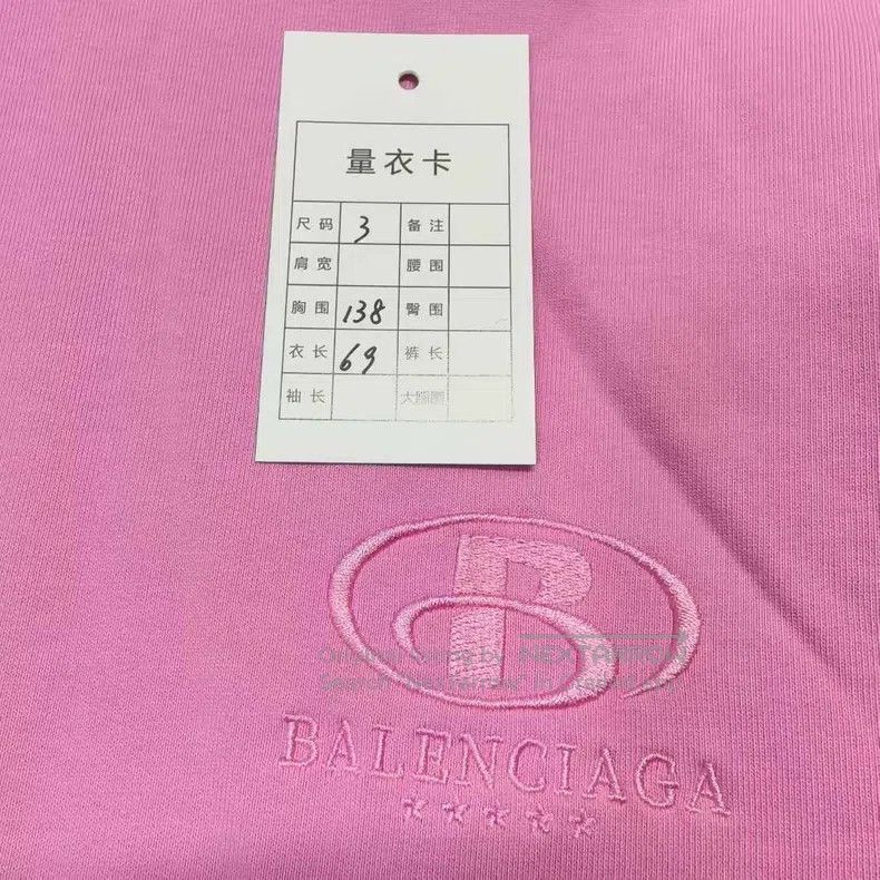 Balenciaga Balenciaga Pink Embroidered Logo Sweatshirt Size US L / EU 52-54 / 3 - 5 Thumbnail