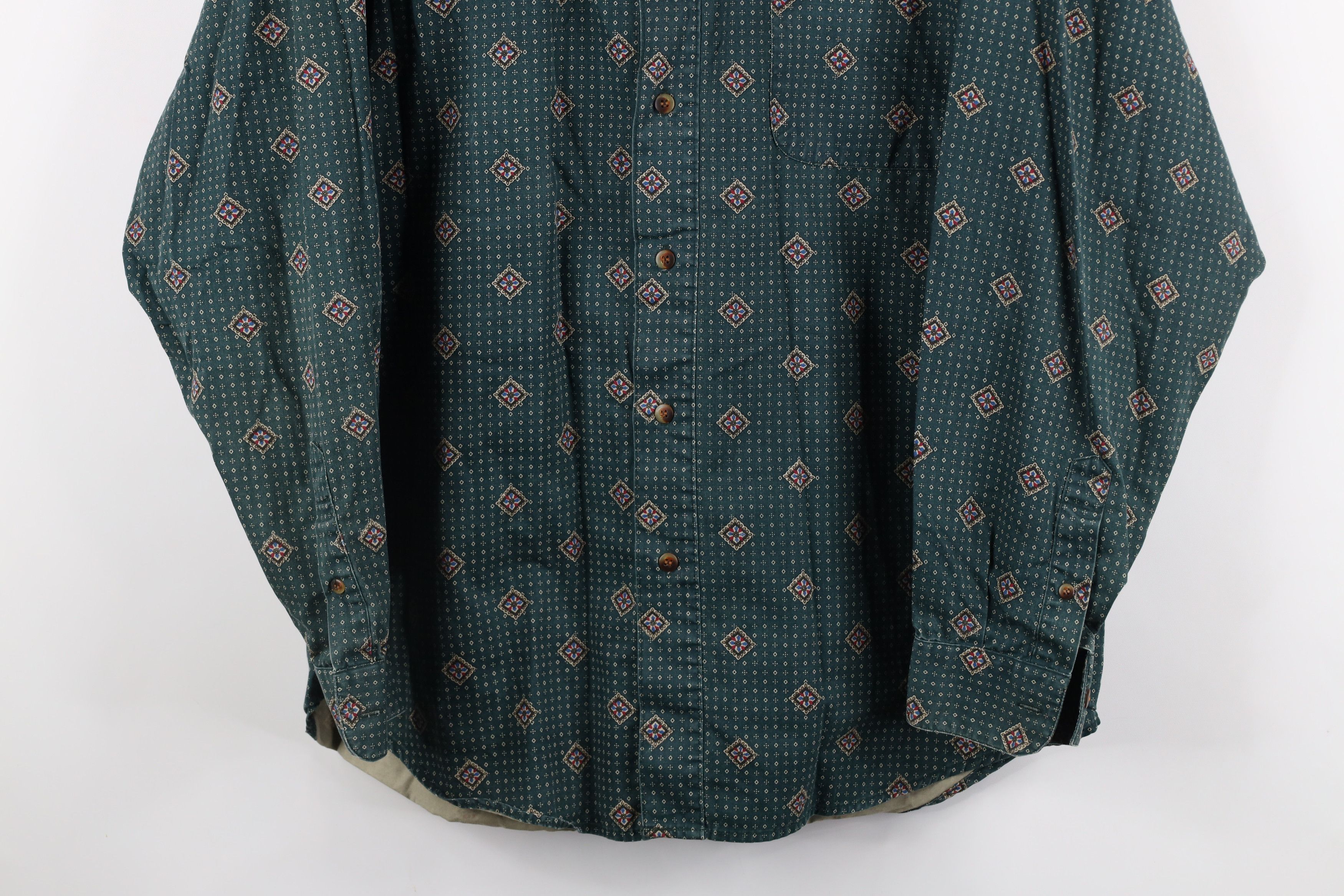 Vintage Vintage 90s Streetwear Geometric Diamond Button Down Shirt Size US L / EU 52-54 / 3 - 3 Thumbnail