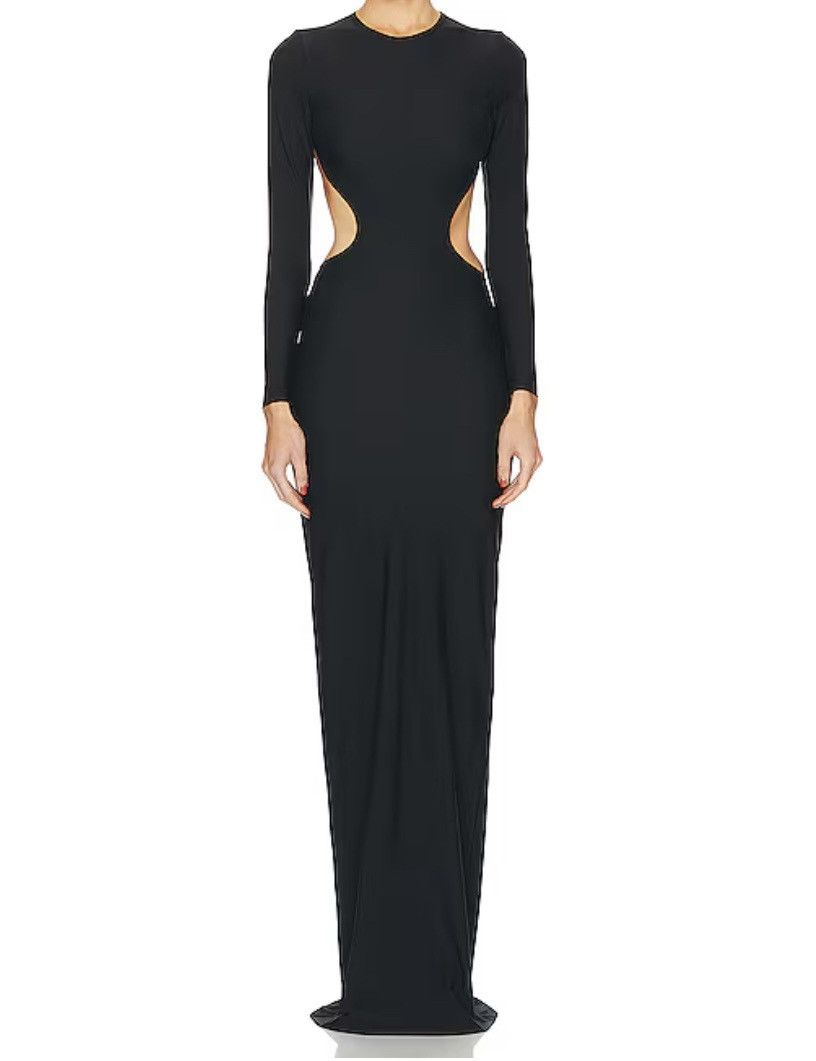 Balenciaga Black lightweight jersey cut-out maxi dress Size XXS / US 00 / IT 34 - 9 Thumbnail