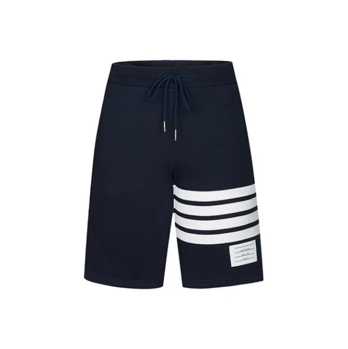 Thom Browne Thom Browne Classic Stripe Navy Sports Shorts Size US 30 / EU 46 - 1 Thumbnail
