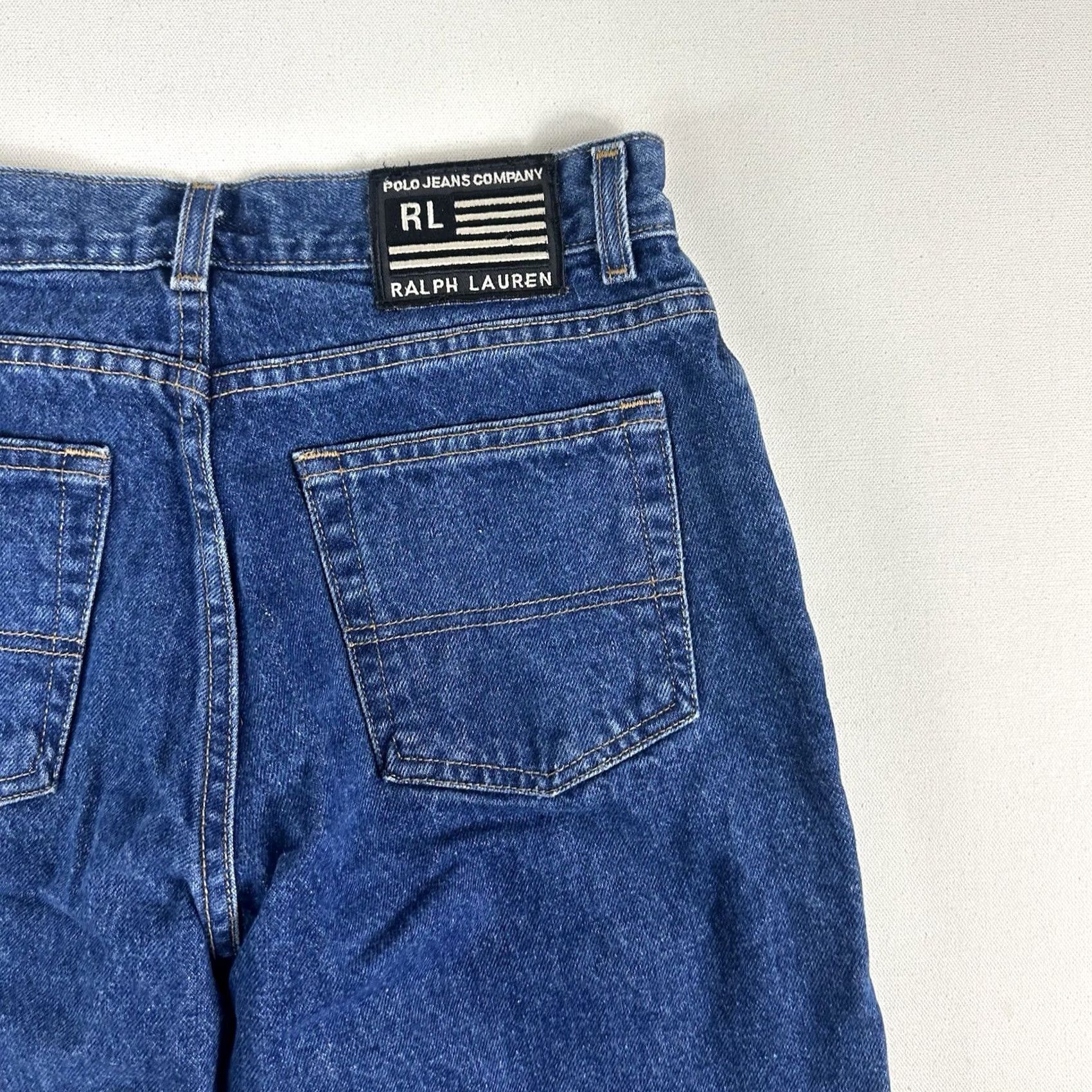 Polo Ralph Lauren VINTAGE Polo Jeans Co Ralph Lauren Women 16 Jeans Dark Blue Straight Women's 16 Y2K Button Size 38" / US 16 / IT 52 - 6 Thumbnail