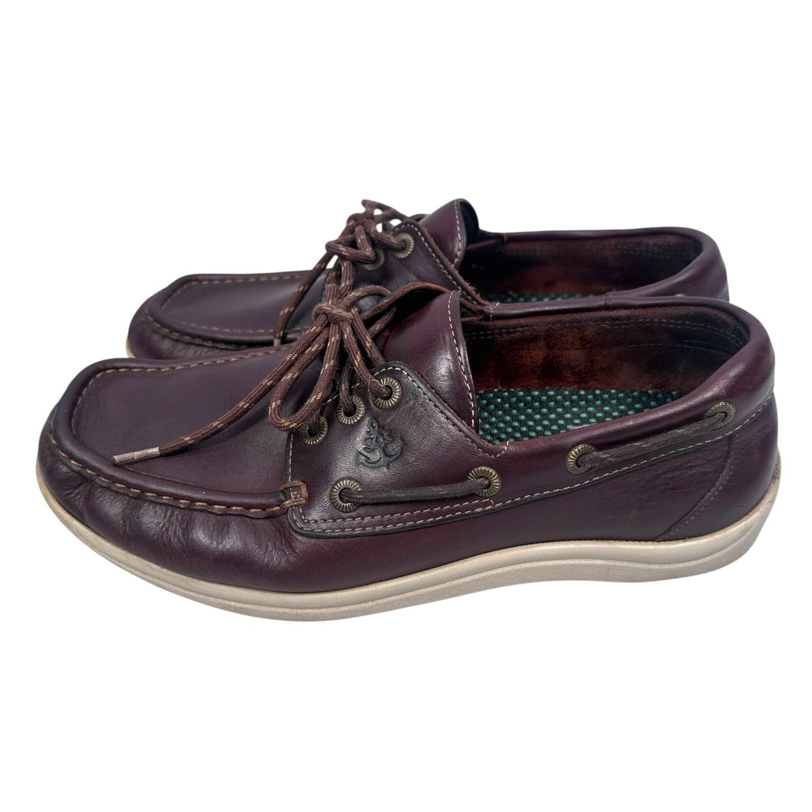 SAS SAS Decksider Lace Up Boat Shoes Men 8.5 W New Briar Leather Size US 8.5 / EU 41-42 - 3 Thumbnail