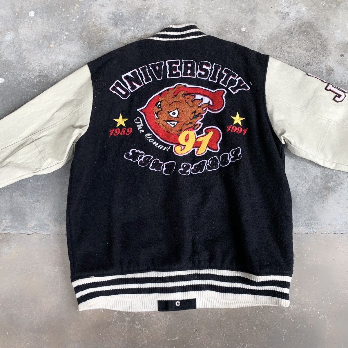 Other Conart 91 University Wool Leather Jacket Embroidered Logo Size US L / EU 52-54 / 3 - 6 Thumbnail