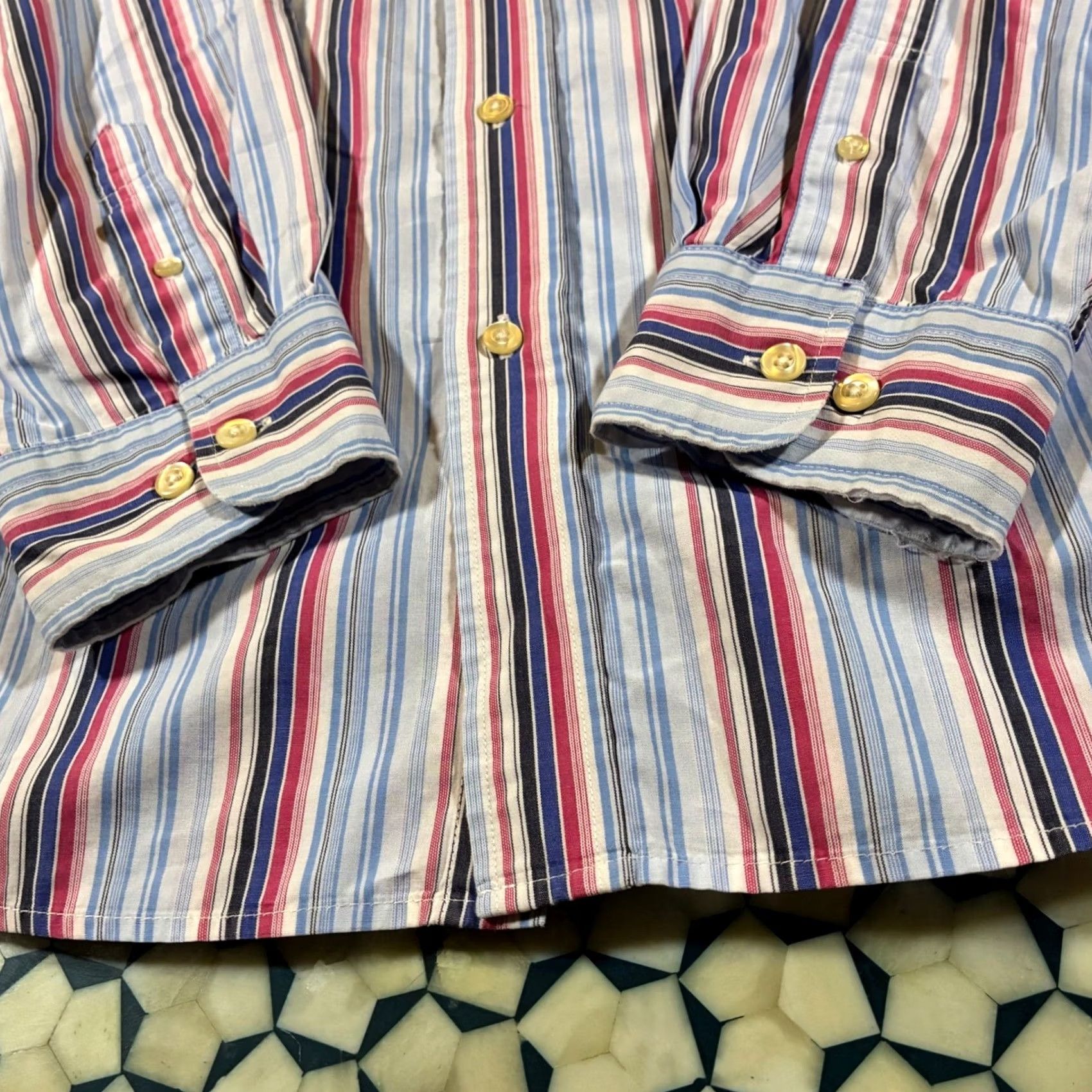 Gap GAP Shirt Mens L Long Sleeve Button-Up Striped Cotton Classic Fit Collar Button-Down Size US L / EU 52-54 / 3 - 4 Thumbnail