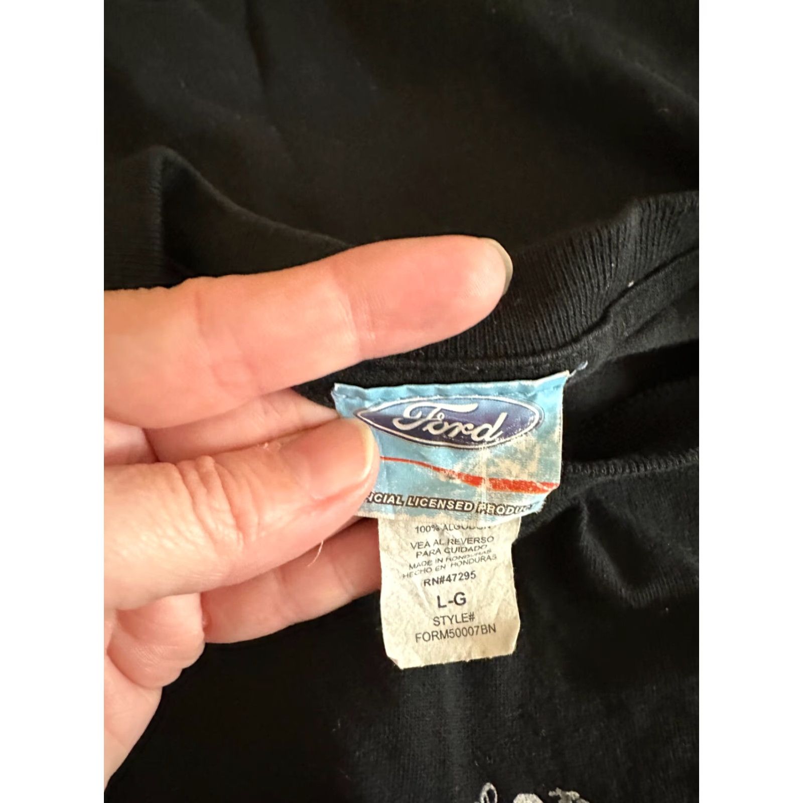 Ford VINTAGE Ford Thunderbird Classic Car Shirt Mens Large Black Short Sleeve Crew Neck 90s Graphic Print Car Theme Size US L / EU 52-54 / 3 - 3 Thumbnail
