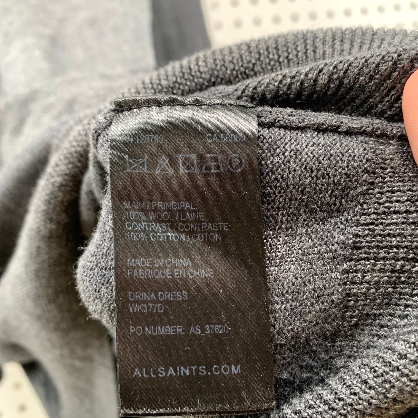 Allsaints AllSaints Wool Sweater Dress Black Gray Women 4 Zipper Shoulder Drina Drape Knit Crew Neck Short Dress A-Line Wool dress Womens 90s? Size S / US 4 / IT 40 - 3 Thumbnail