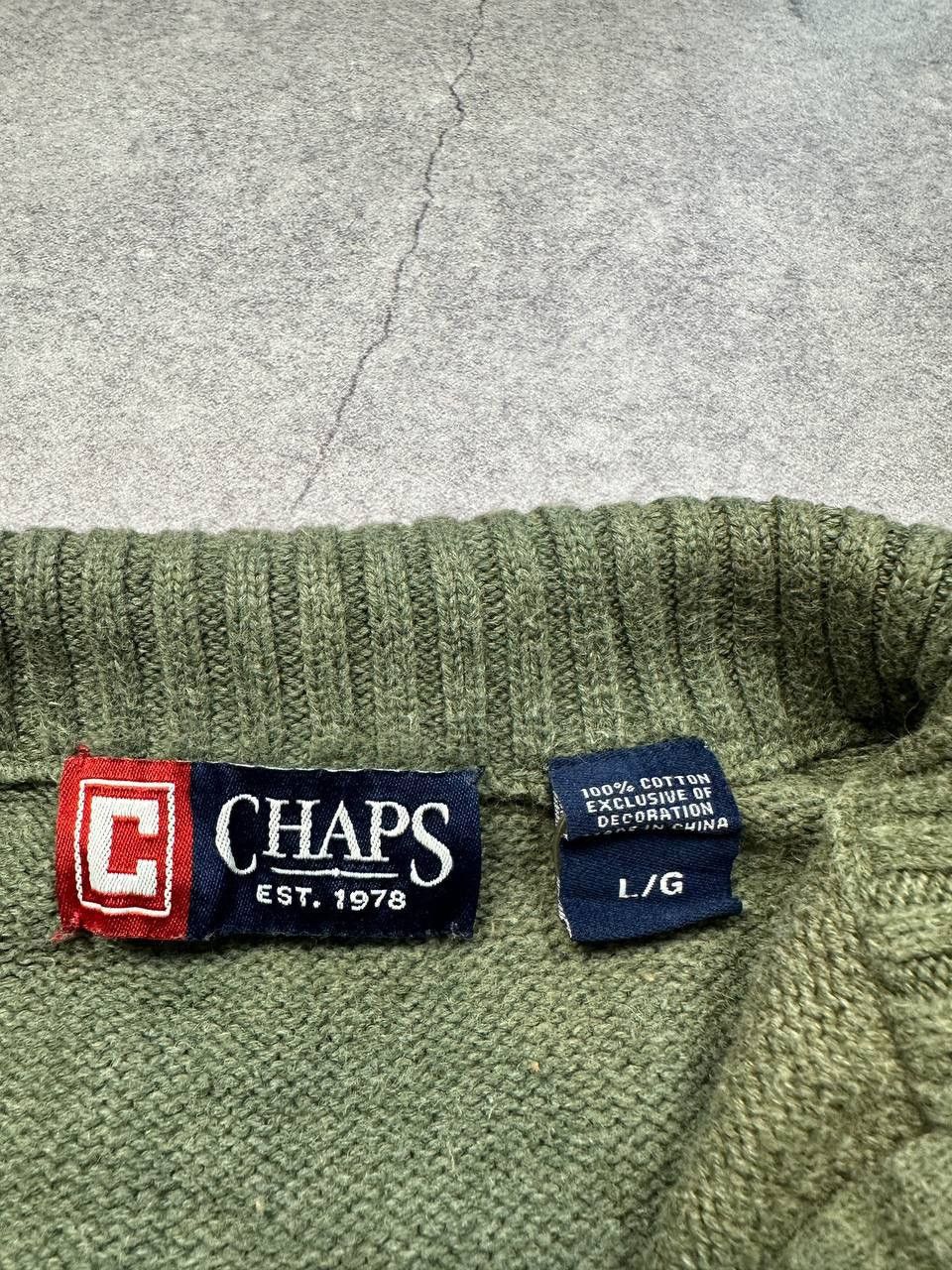 Chaps Ralph Lauren Vintage Chaps Ralph Lauren Cotton Knit Sweater 1/4Zip Size L Size US L / EU 52-54 / 3 - 4 Thumbnail