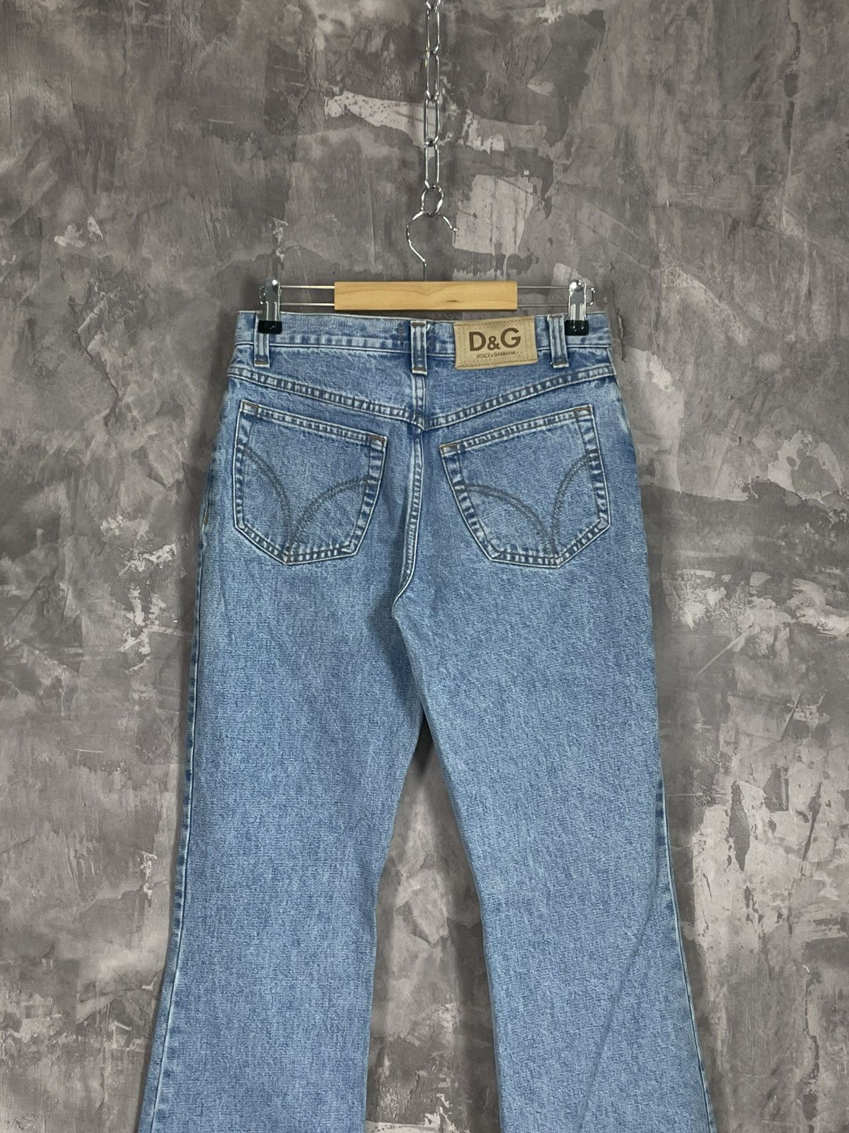 Dolce & Gabbana Vintage Dolce & Gabbana Flared Jeans Big Logo 90s Size 28" / US 6 / IT 42 - 8 Thumbnail
