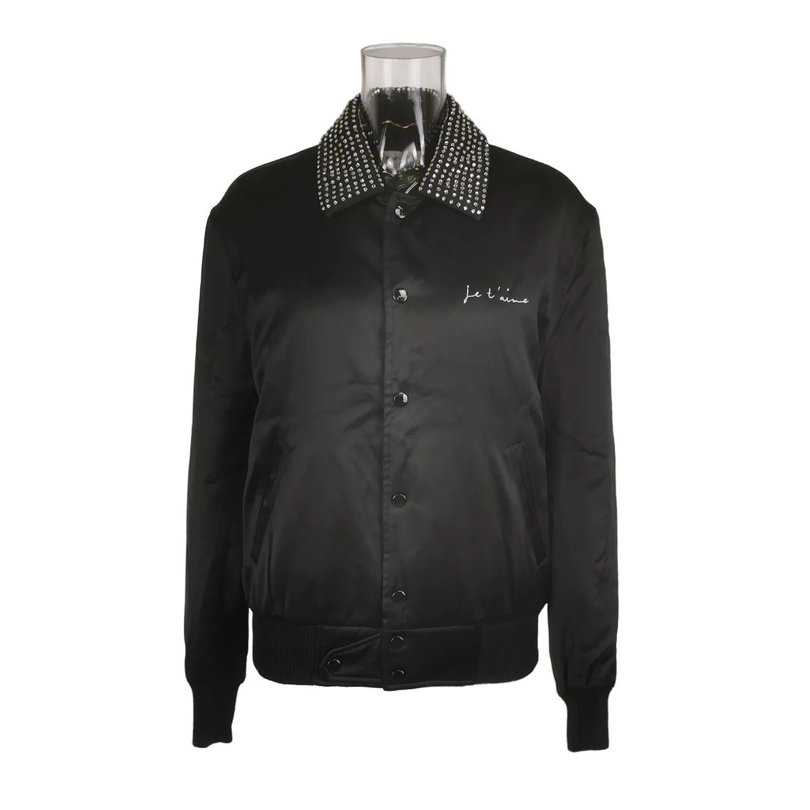 Saint Laurent Paris Saint Laurent Black Studded Collar Jacket Size US XXS / EU 40 - 1 Thumbnail