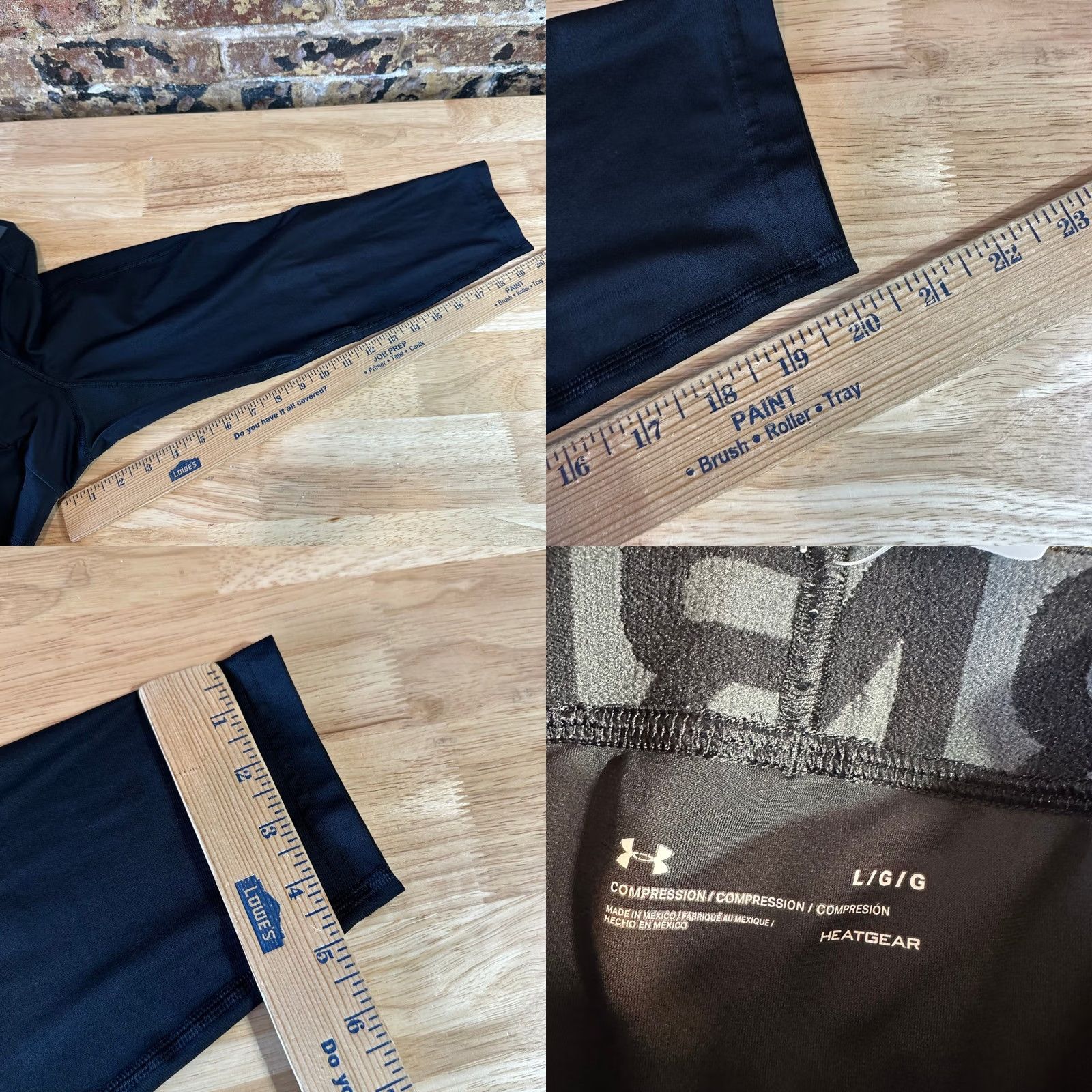 Under Armour Under Armour Mens Large Black Pants Base Layer Compression Size US 33 - 8 Thumbnail
