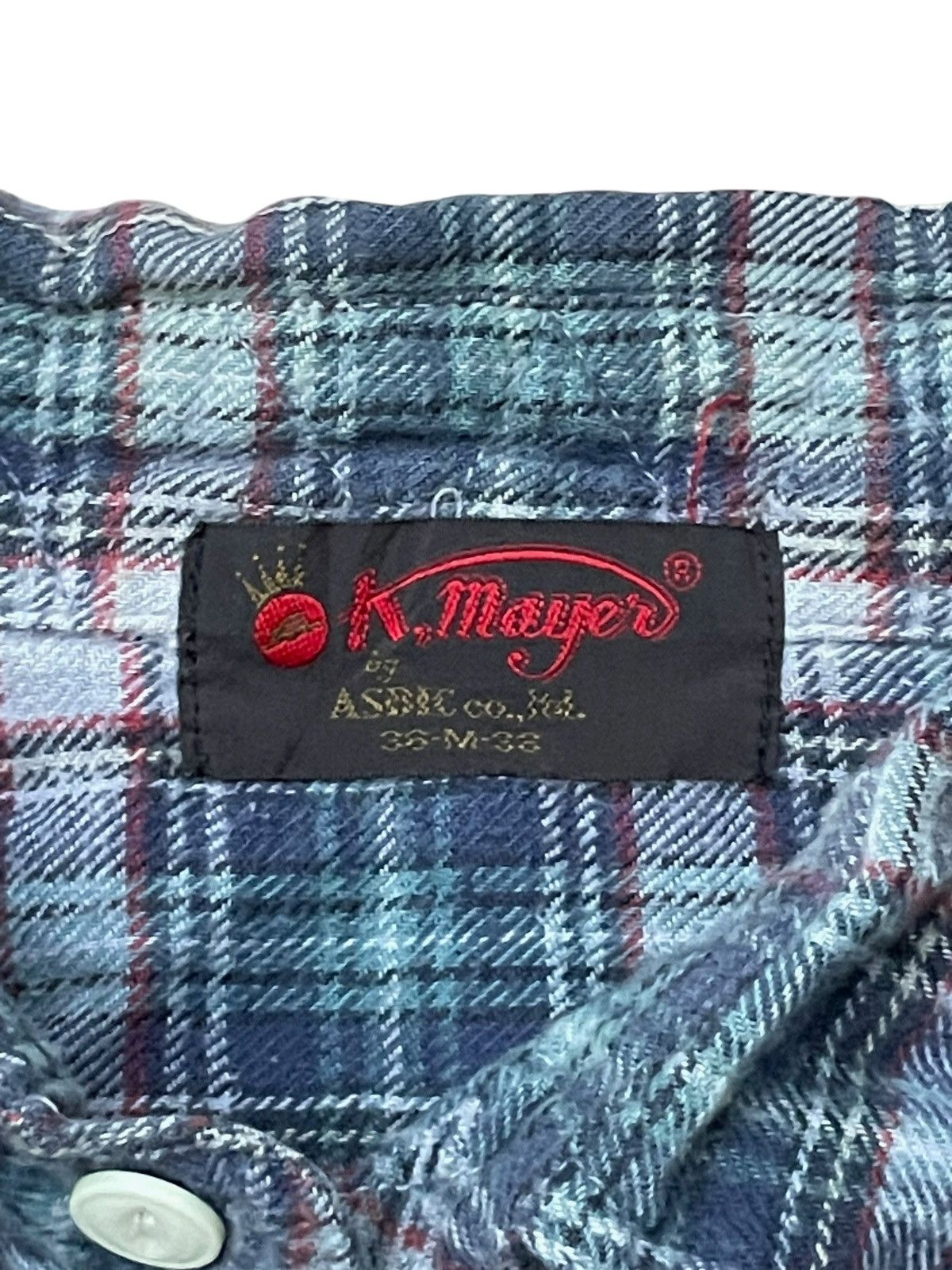 Vintage Kriff Mayer Repro 40s Half Zip Talon Flannel shirt Size US M / EU 48-50 / 2 - 5 Thumbnail