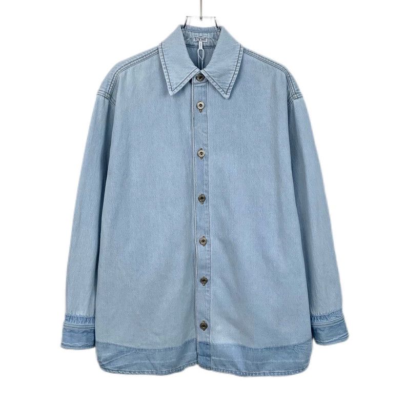 Loewe Loewe Light blue collar cotton denim shirt Size XS / US 0-2 / IT 36-38 - 1 Thumbnail