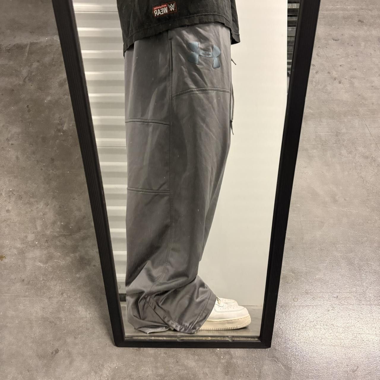 Under Armour Crazy Vintage Y2K/2000s Super Baggy Grey Under Armour Loose Skater Style Leg Zipper Sweatpants! Size US 40 / EU 56 - 2 Thumbnail