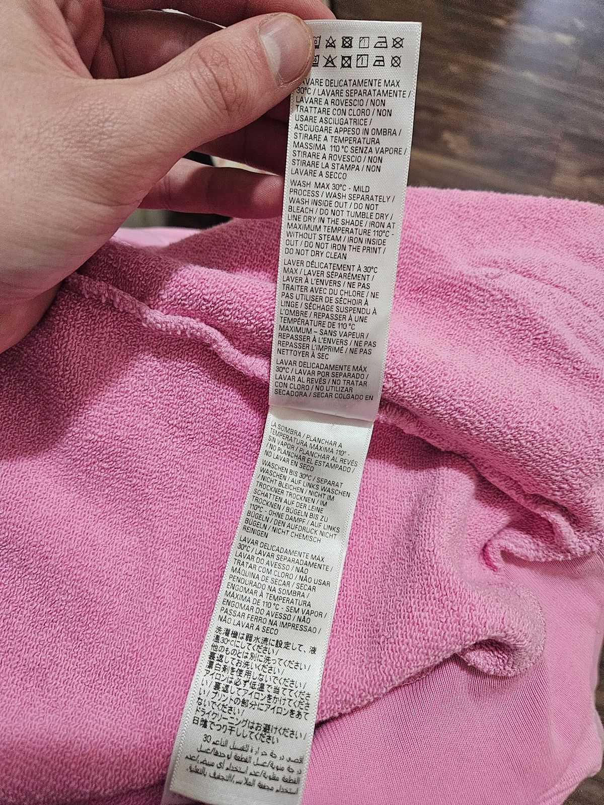 Balenciaga Distressed Pink Nologo Hoodie Size US XS / EU 42 / 0 - 12 Thumbnail